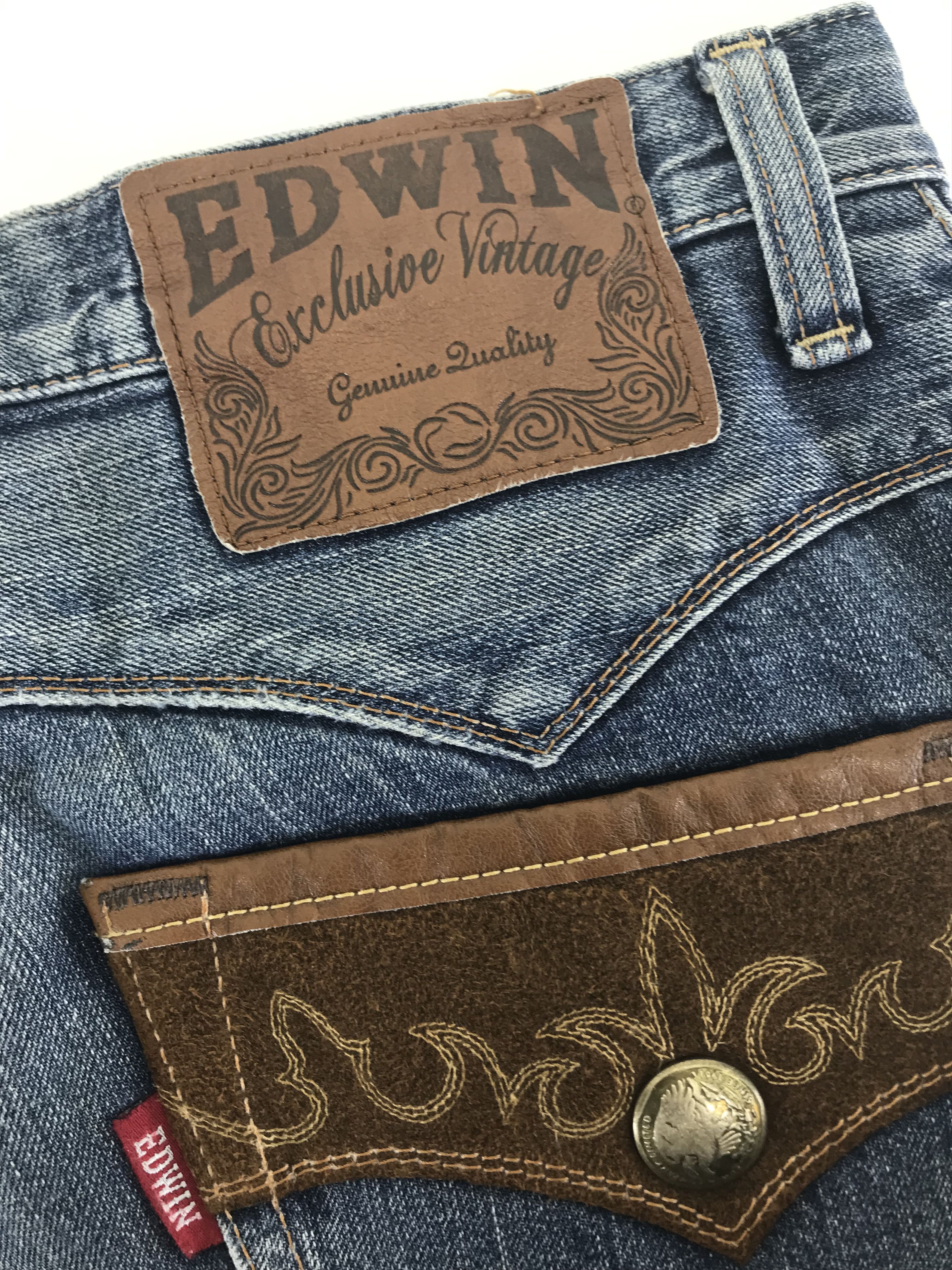 Edwin Vintage Edwin 403 XVS Blue Washed Jeans Size US 32 / EU 48 - 12 Thumbnail