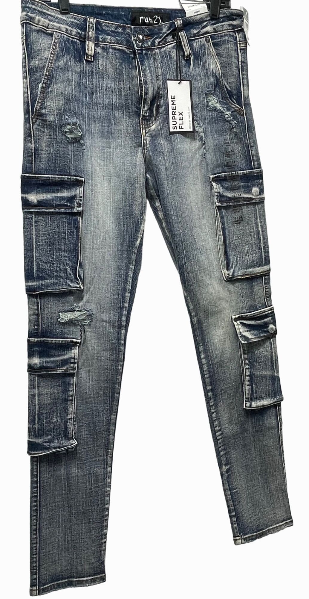 rue21 Rue 21 - Men's Supreme Flex Skinny Jeans - Blue - 32 x 34 Size US 32 / EU 48 - 14 Thumbnail