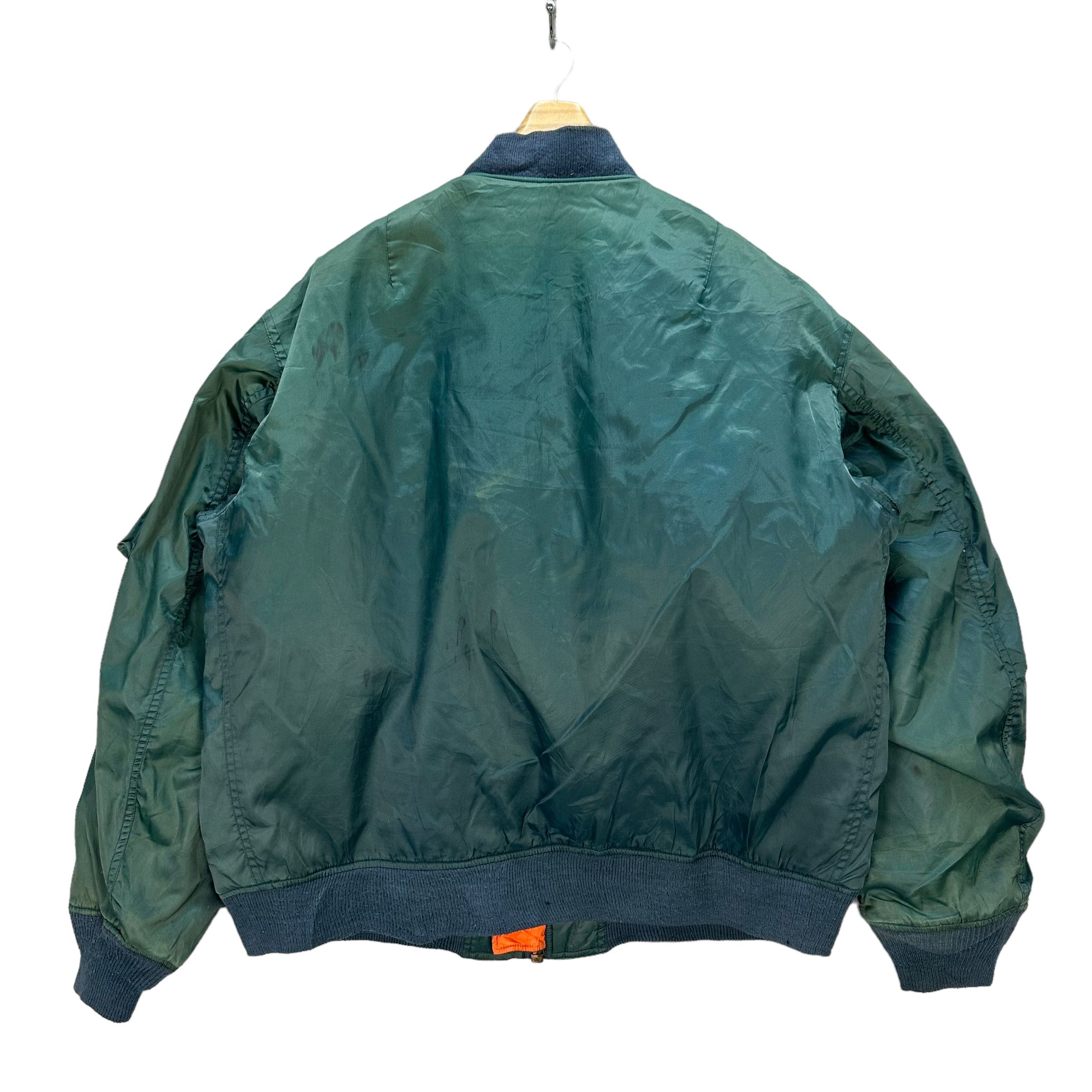 Vintage RARE VINTAGE GREEN BOMBER JACKET I.T PLAIN #7540-152 Size US XL / EU 56 / 4 - 13 Thumbnail