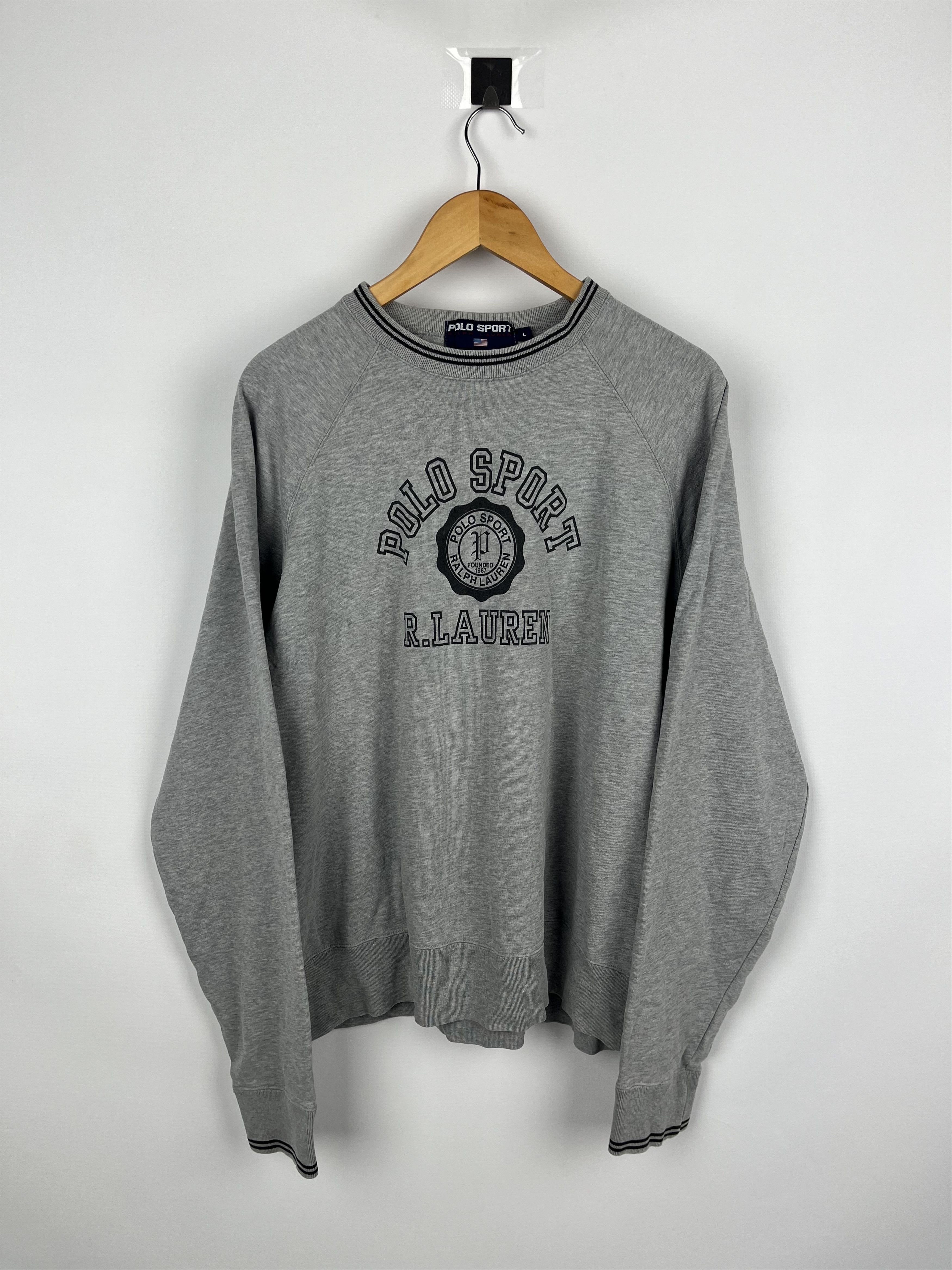 Polo Ralph Lauren Polo Sport Ralph Lauren Vintage Sweatshirt Size Large Gray Size US L / EU 52-54 / 3 - 1 Thumbnail