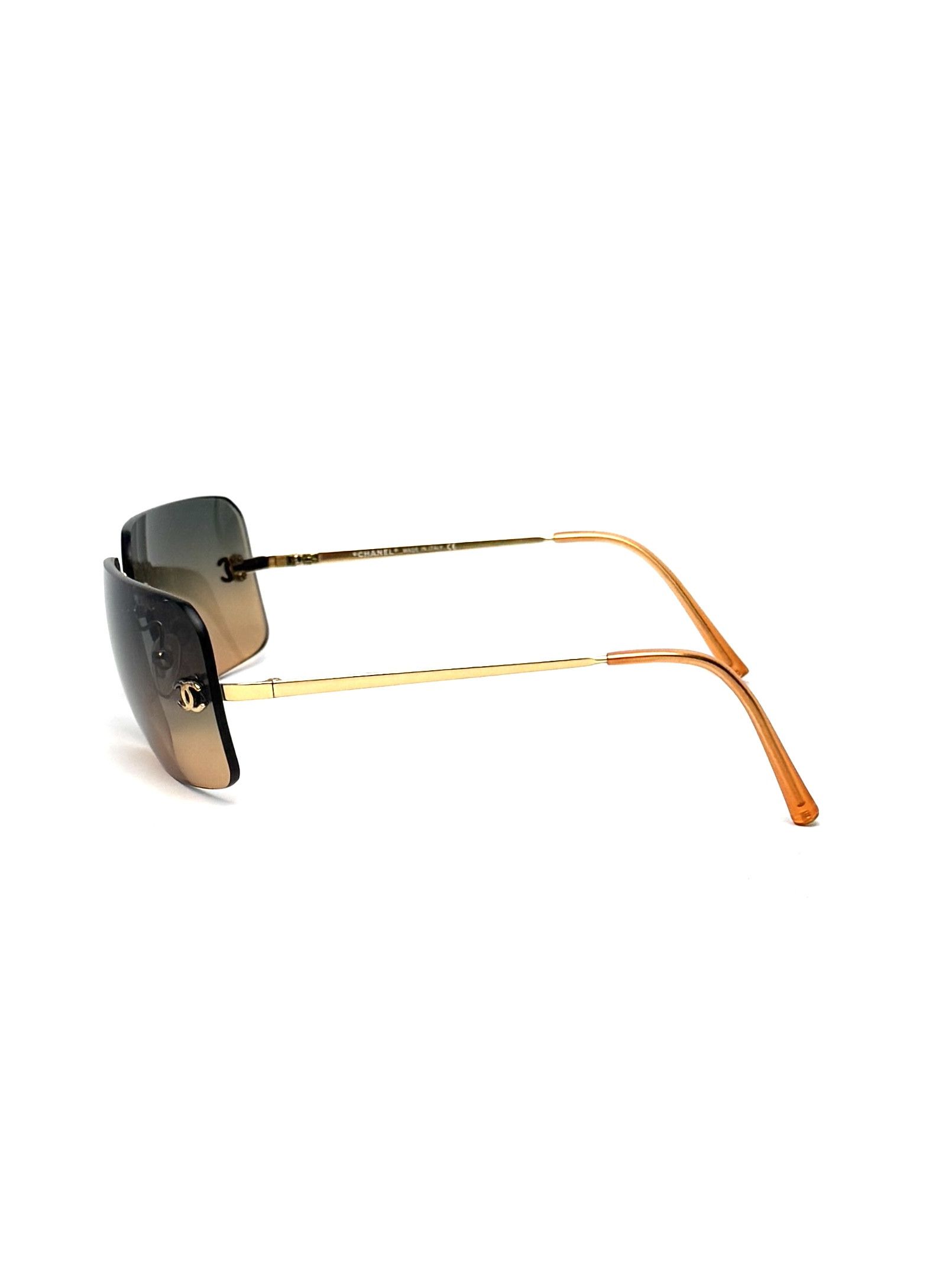 Chanel Iconic Chanel 4017 Rimless Gradient Orange Sunglasses Size ONE SIZE - 4 Thumbnail