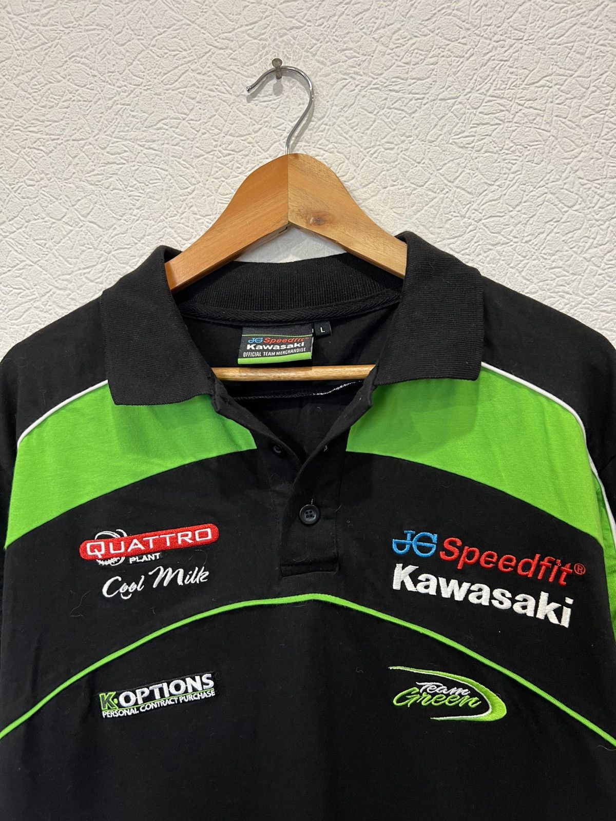 Other Kawasaki Racing Black Polo Shirt Mens Size US L / EU 52-54 / 3 - 3 Thumbnail