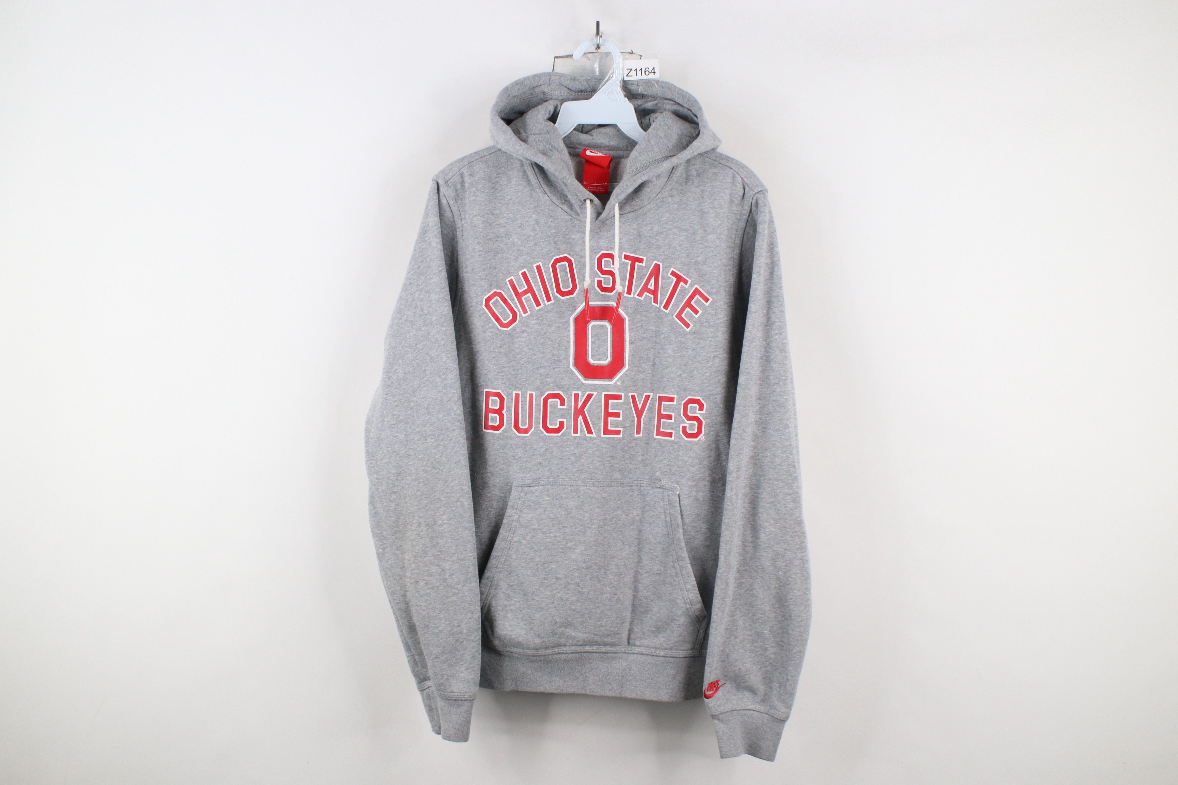 Nike × Vintage Nike Ohio State University Buckeyes Hoodie Sweatshirt Gray Size US S / EU 44-46 / 1 - 1 Thumbnail