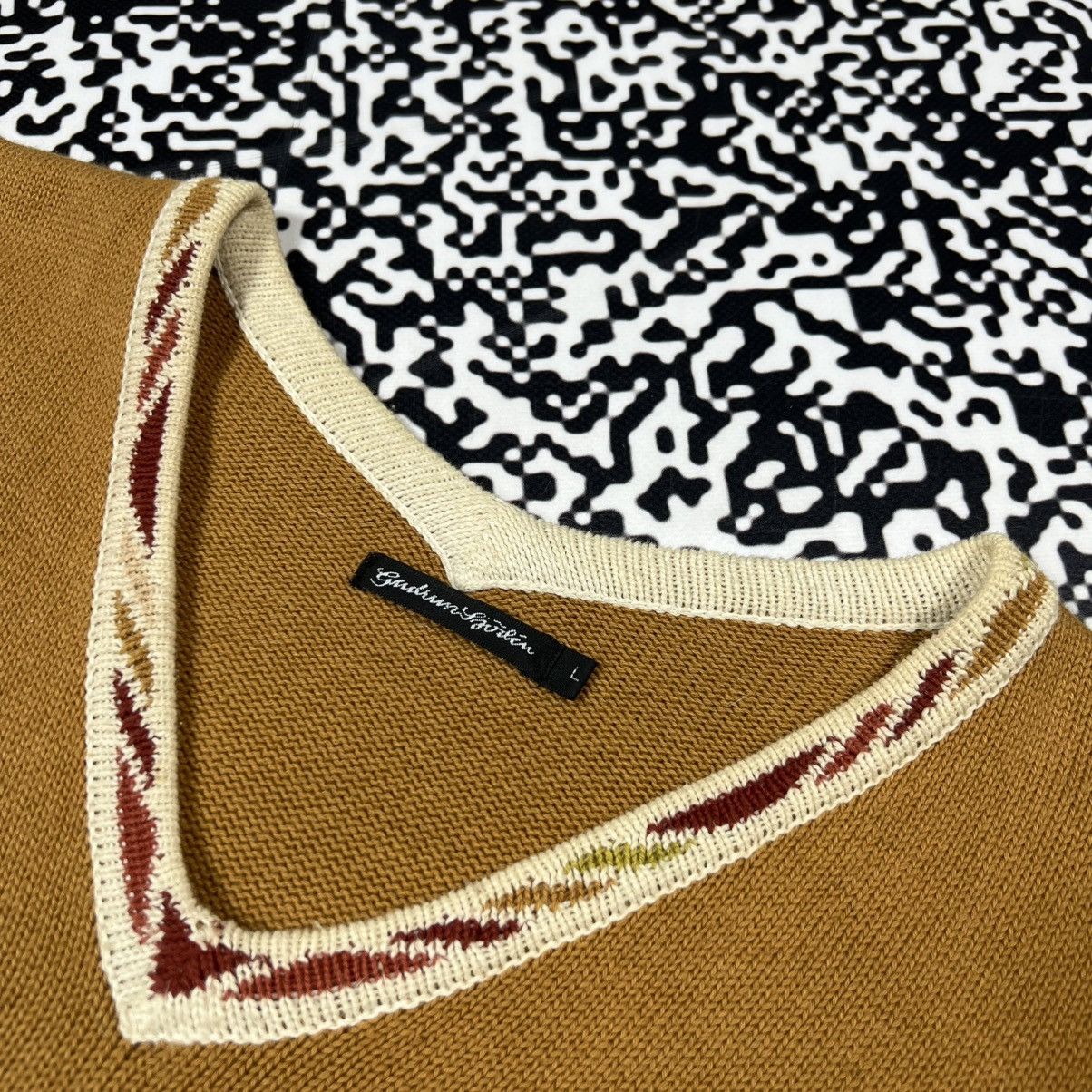 Gudrun Sjoden Vintage Y2K Gudrun Sjoden Retro Aztec Knitted Boxy Sweater Size L / US 10 / IT 46 - 15 Thumbnail
