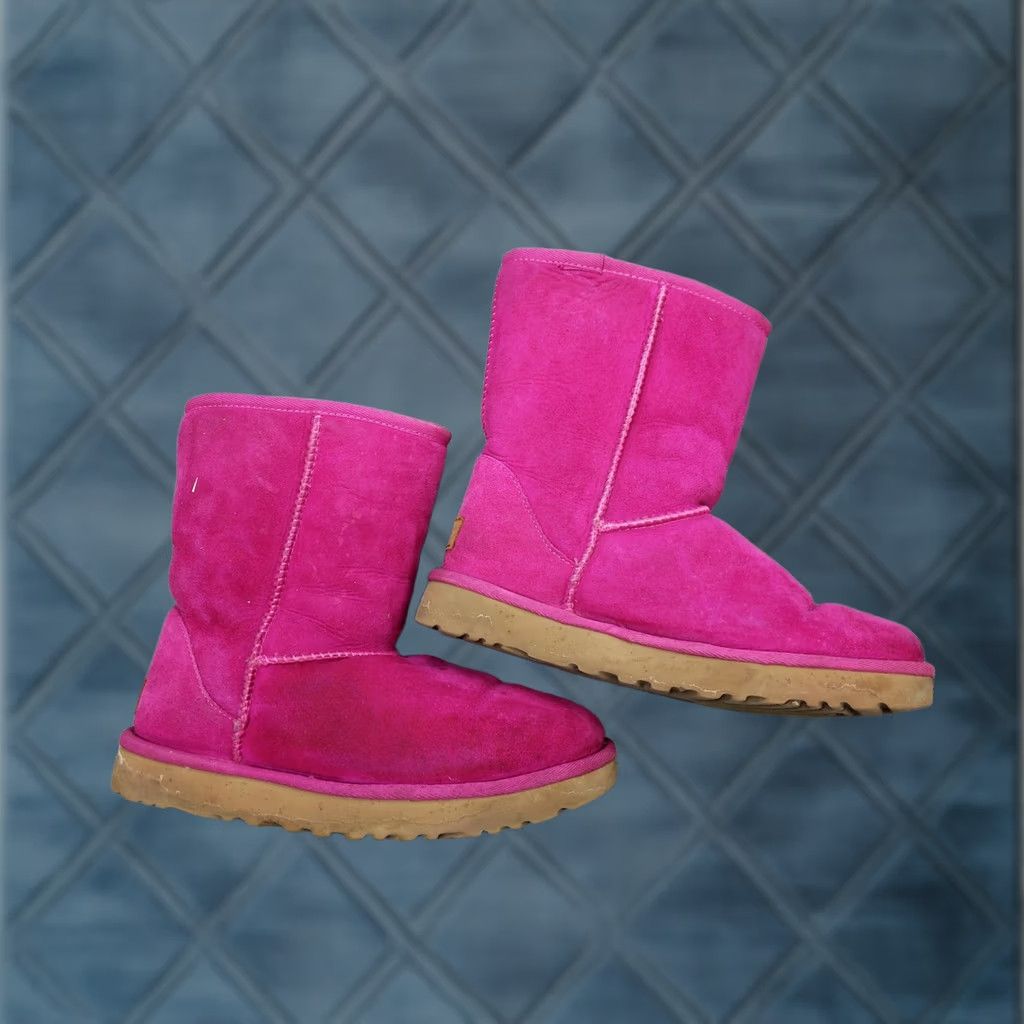 Ugg UGG Womens Boots Pink Suede Mid-Calf Shearling Pull On Winter 6 37 4 (UK) 1016223 Size US 6 / IT 36 - 1 Thumbnail