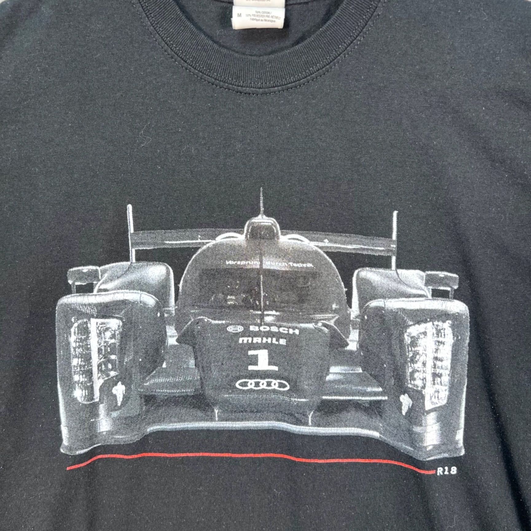 Gildan Audi R18 TDI LMP1 LeMans Race Car T-Shirt Black Mens Size Medium Size US M / EU 48-50 / 2 - 4 Thumbnail