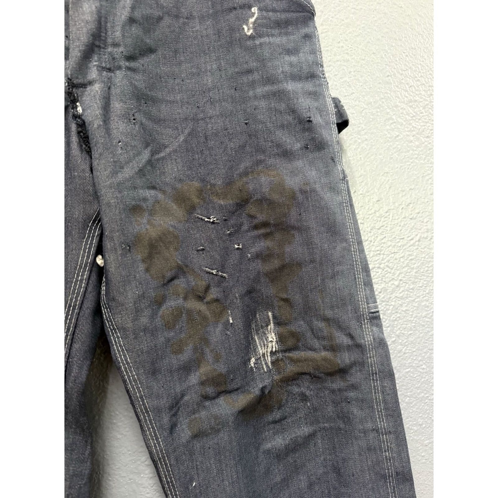 Vintage VINTAGE Toughskins Sanforized Blue Cotton Men’s Carpenter Pants Sz 32 Denim 1960s 32/30 Mens Regular 29in Inseam Size US 32 / EU 48 - 5 Thumbnail