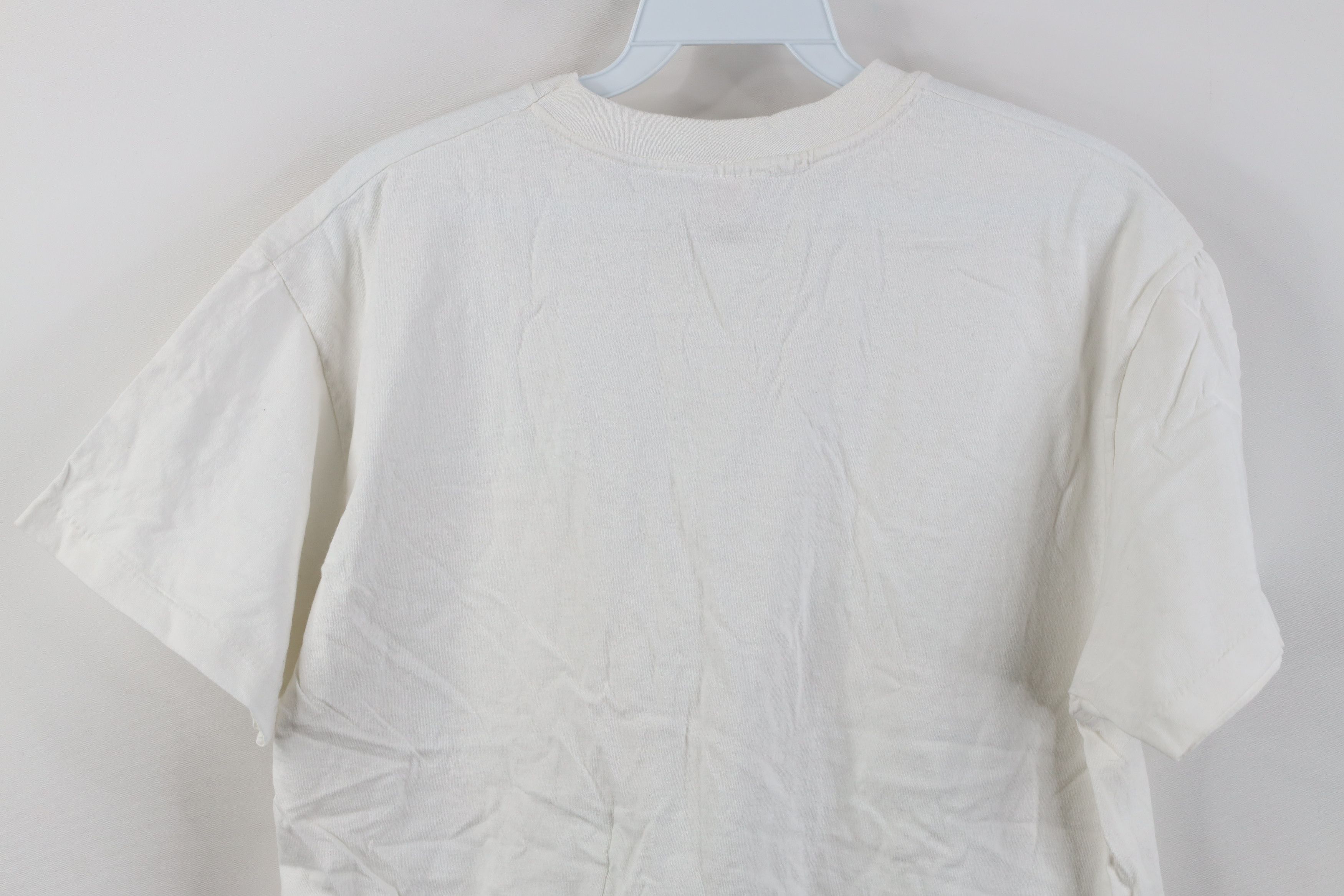 Hanes Vintage 90s Hanes Cotton Pocket Short Sleeve T-Shirt White Size US L / EU 52-54 / 3 - 12 Thumbnail