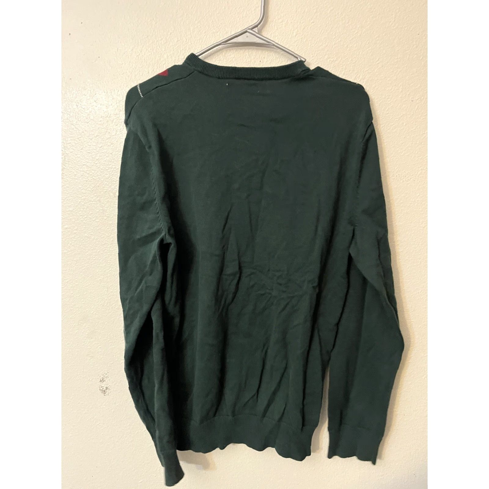 Old Navy Old Navy Sweater Men Argyle Vneck Size M Green Red White Size US M / EU 48-50 / 2 - 3 Thumbnail