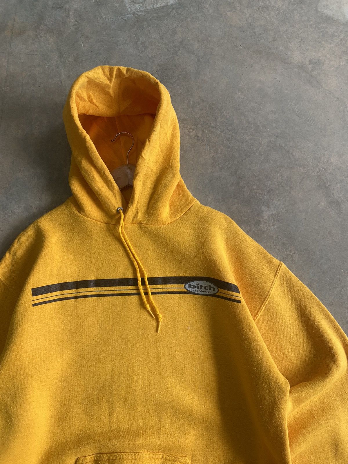 RARE☠️ BITCH SKATEBOARD PULLOVER HOODIE 90s SKATE
