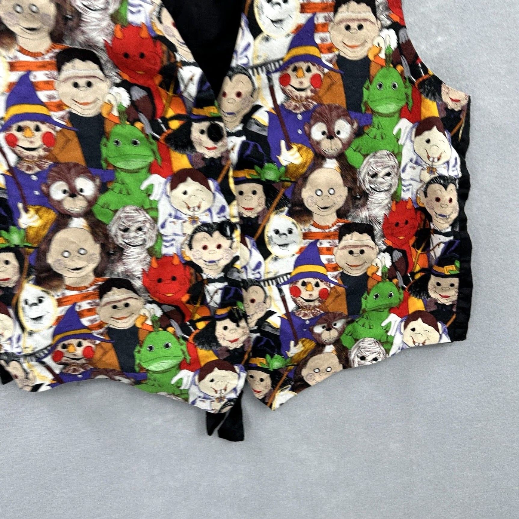 Vintage VINTAGE Capelli New York Vest Women One Size Black Halloween Cartoon Cat Designer Capelli Designs Monsters Clown READ House Size ONE SIZE - 4 Thumbnail