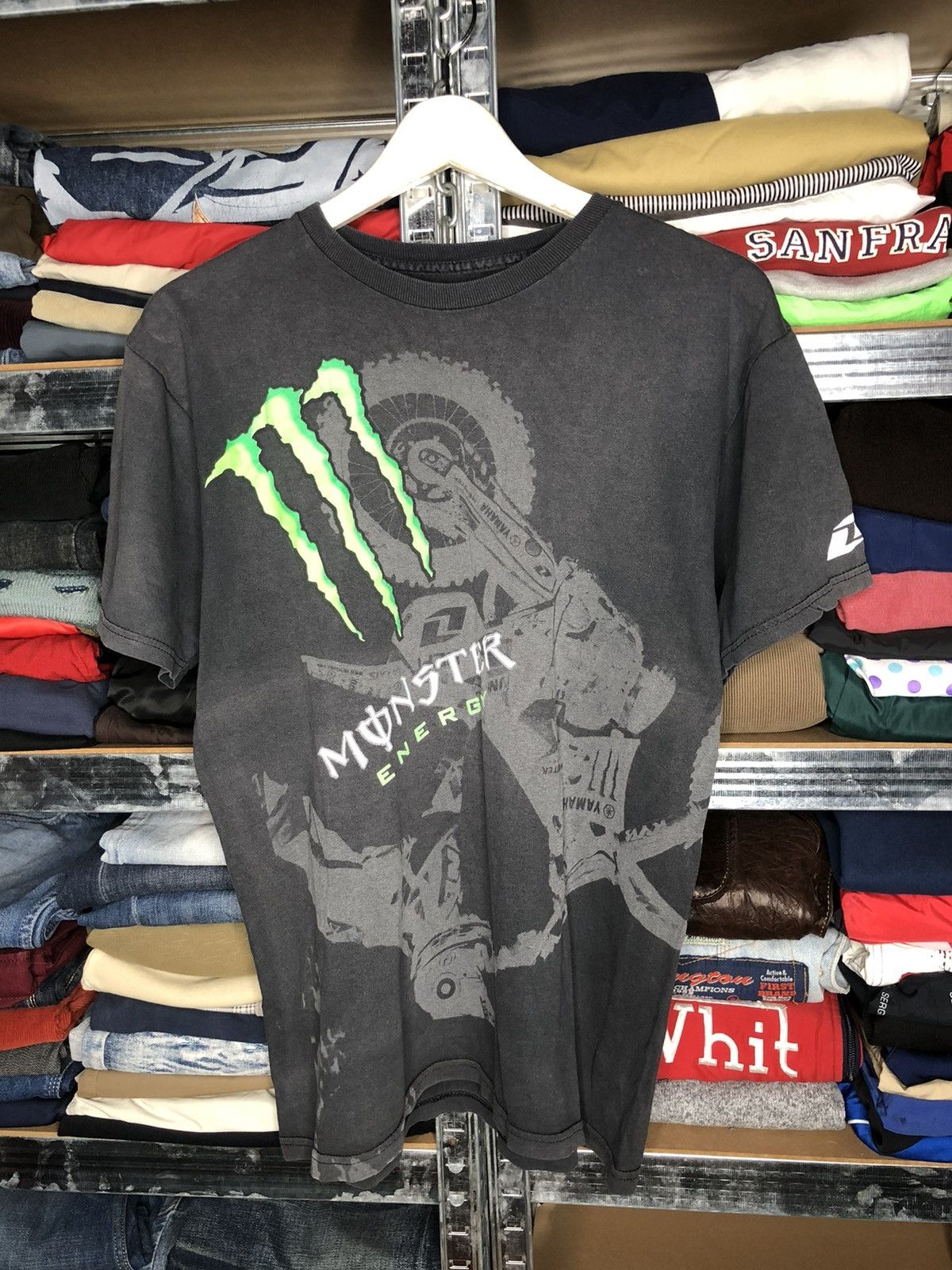 Pre-owned Nascar X Racing Monster Energy Vintage Racing Team T-shirt In Black