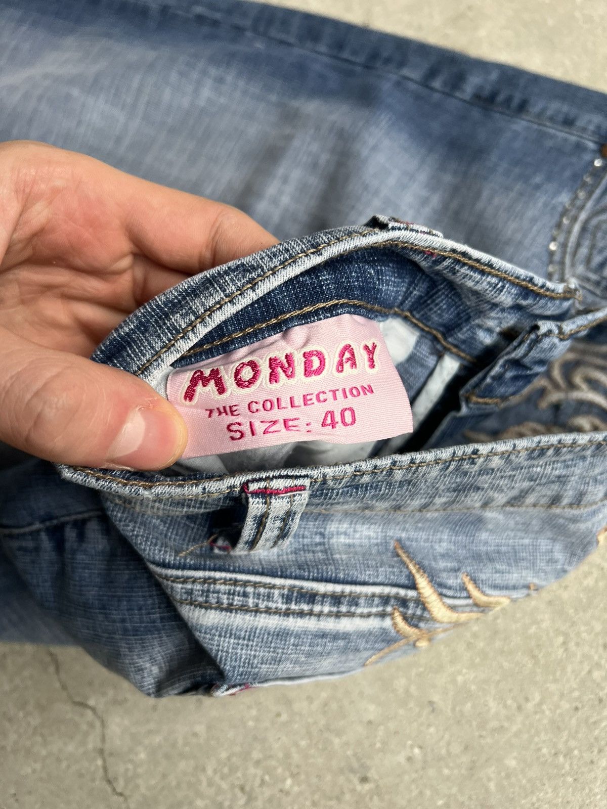 Hysteric Glamour × If Six Was Nine × Le Grande Bleu (L.G.B.) Crazy Y2K flared IfSixWasNine LGB style jeans butterfly Size 27" / US 4 / IT 40 - 11 Thumbnail