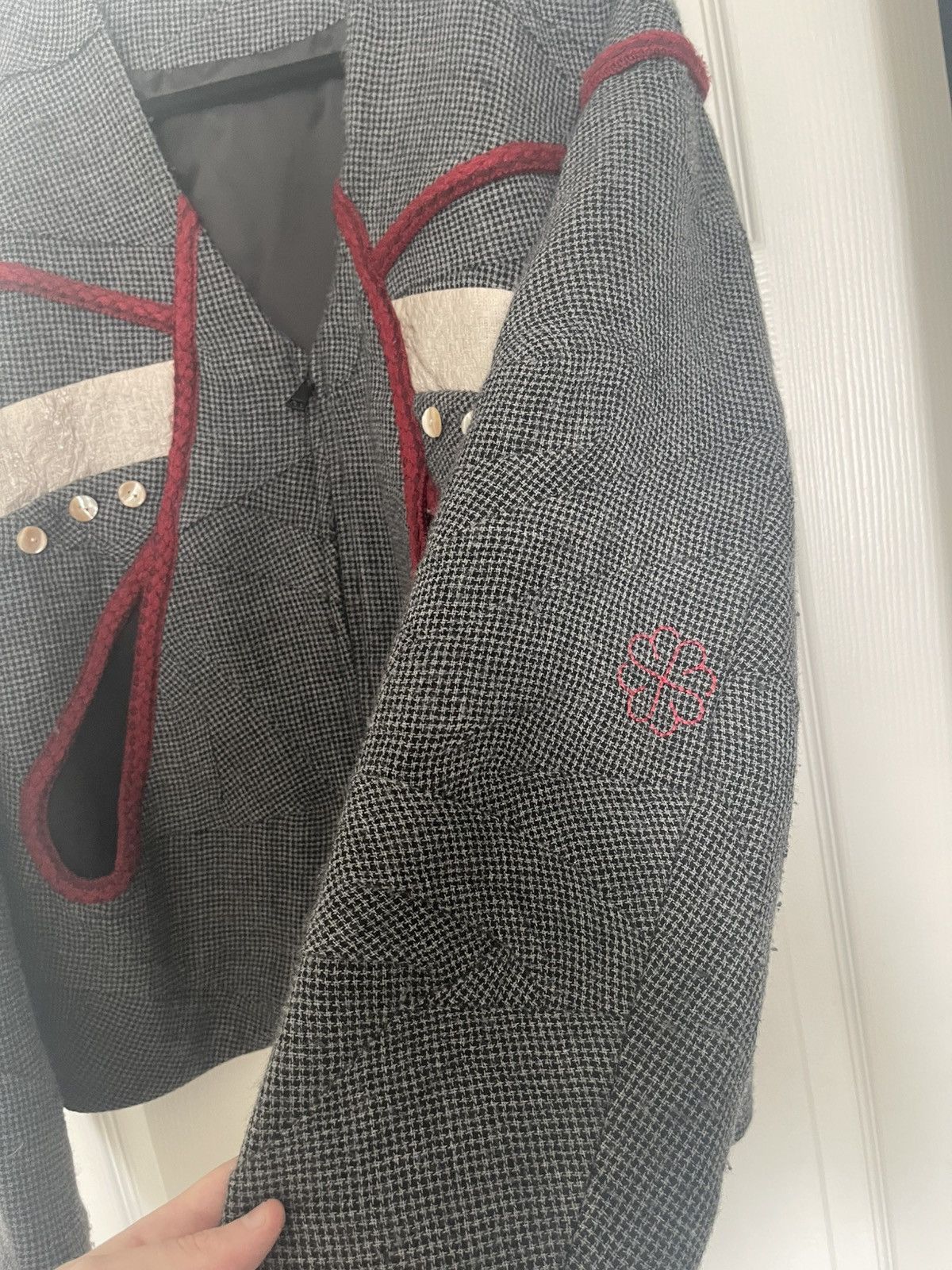 NAMESAKE AW21 Contour Line Grey & Red Wool Jacket Size US M / EU 48-50 / 2 - 7 Thumbnail