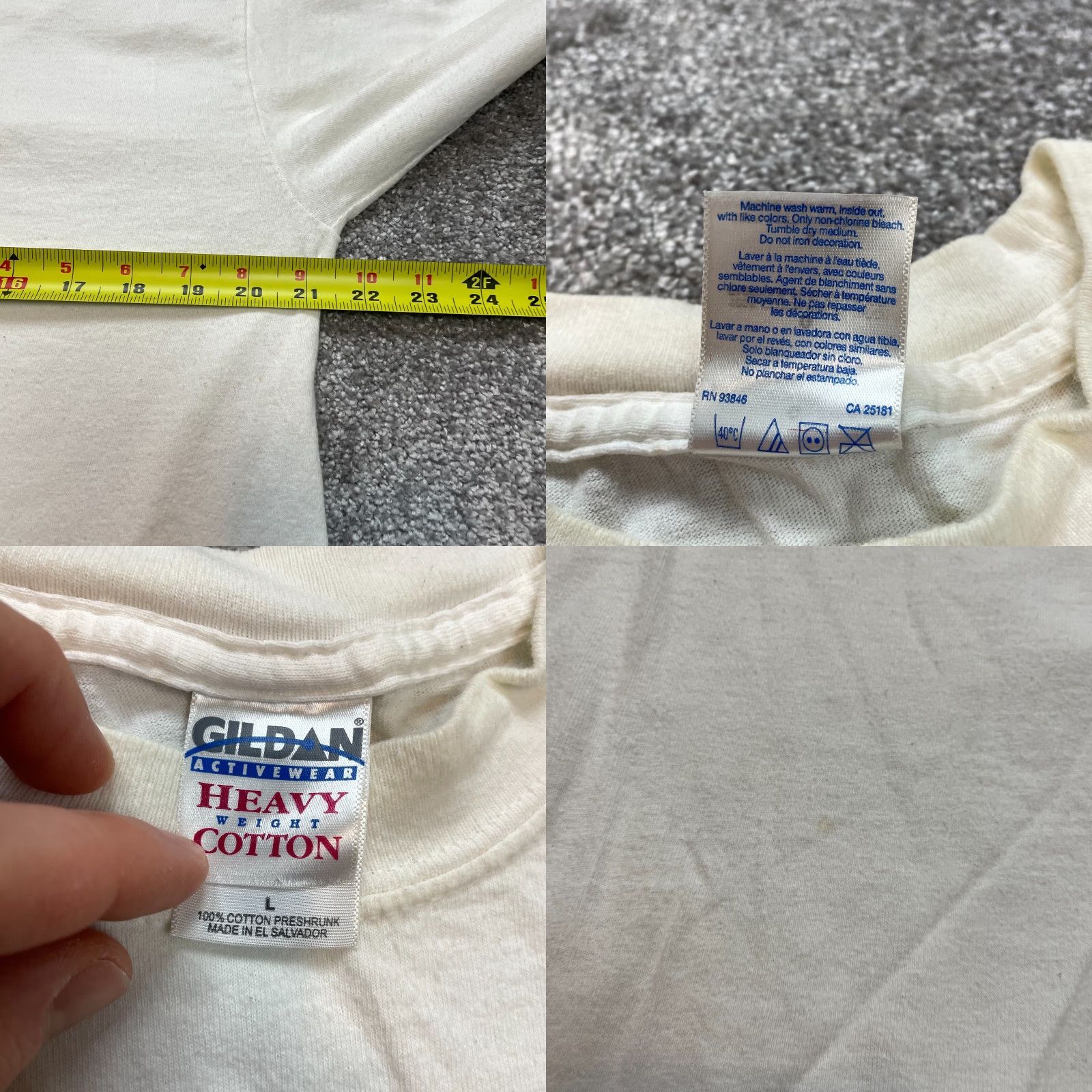 Gildan Gildan Heavy Cotton Shirt Long Sleeve Unisex Adults L White Connecticut Huskies College Tee Heavyweight Size US L / EU 52-54 / 3 - 9 Thumbnail