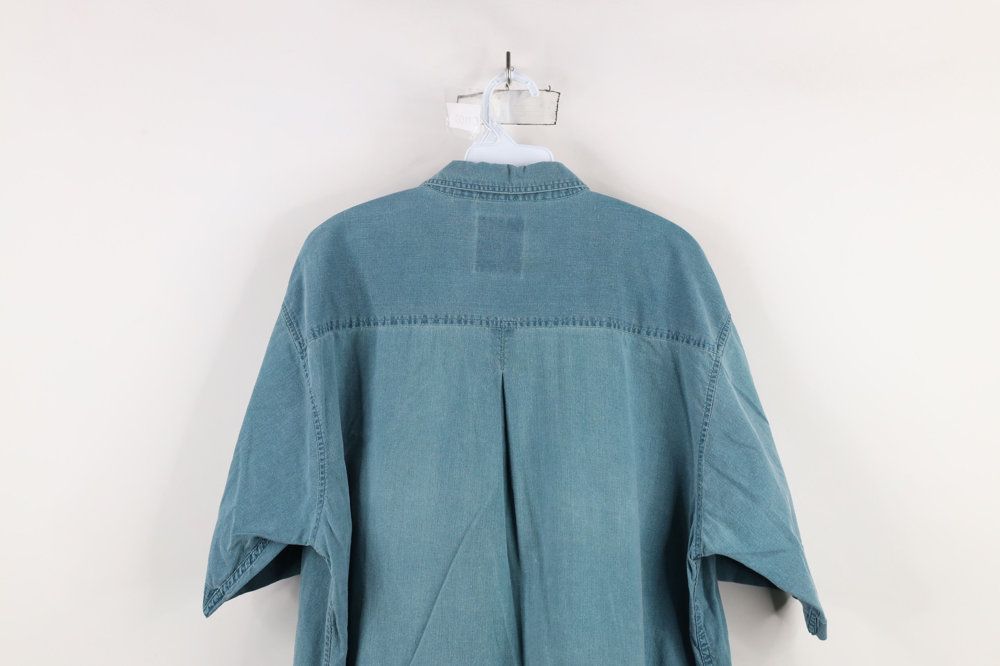 Vintage Vintage 90s Streetwear Baggy Fit Short Sleeve Button Shirt Size US L / EU 52-54 / 3 - 12 Thumbnail