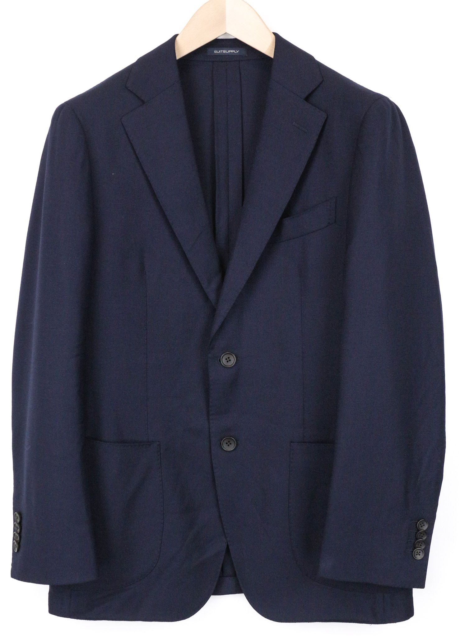 Suitsupply HAVANA UK38S Blue Wool Stretch Slim Suit 74710 Size 38S - 2 Thumbnail