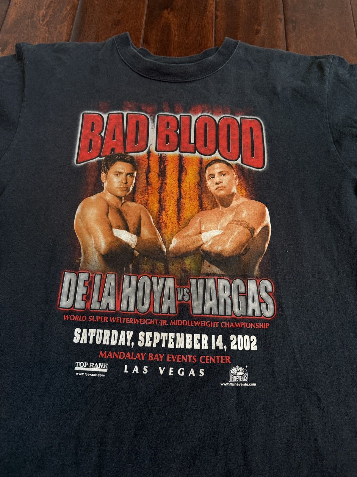Other Vintage De La Hoya & Vargas Bad Blood Boxing Shirt Size US L / EU 52-54 / 3 - 2 Thumbnail