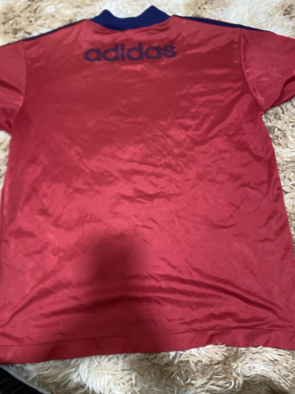 Adidas Vintage Adidas Big Trefoil Jersey Red – Made in Japan Size US L / EU 52-54 / 3 - 2 Thumbnail