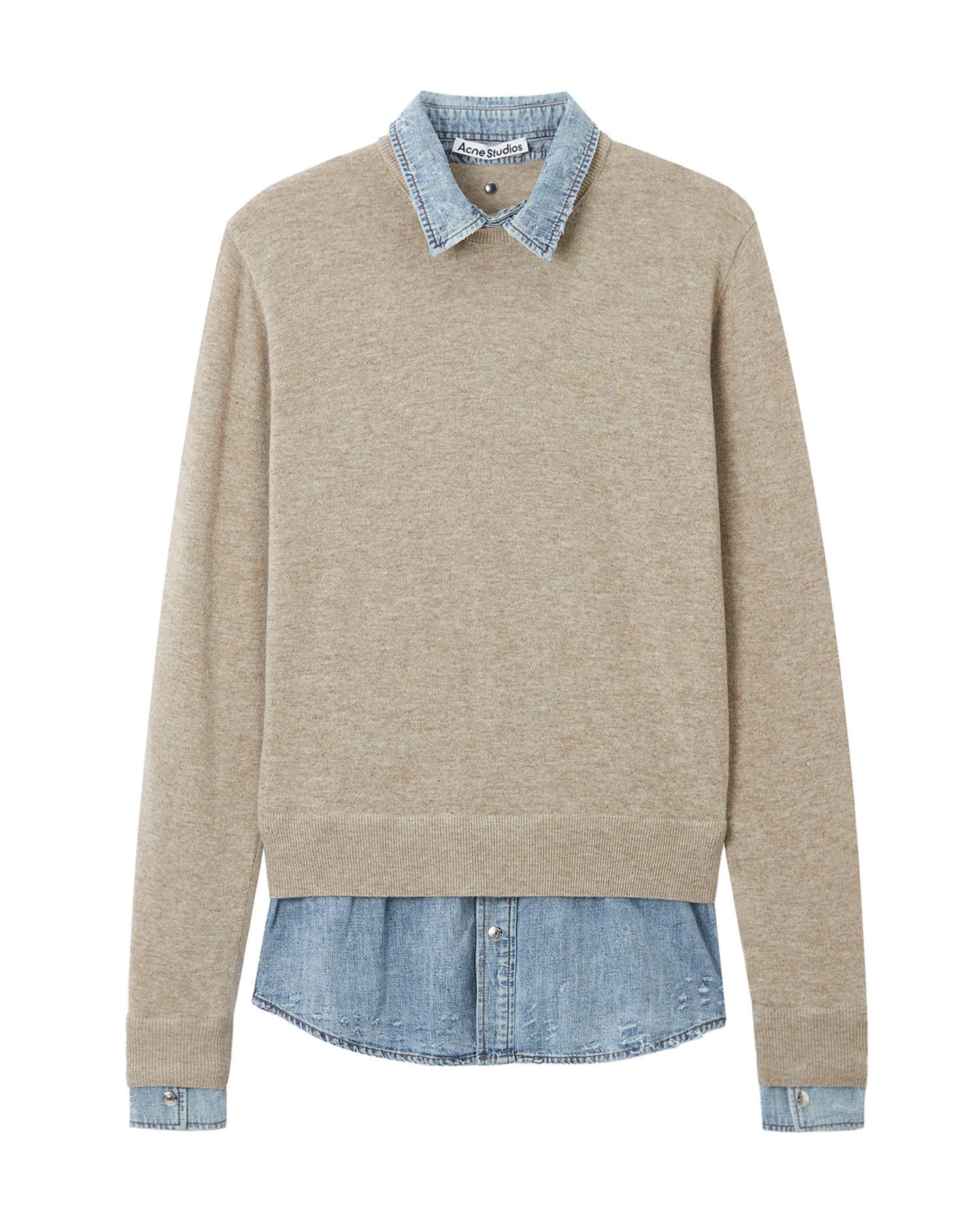 Acne Studios Acne Studios Denim Spliced Knitwear Size S / US 4 / IT 40 - 1 Thumbnail