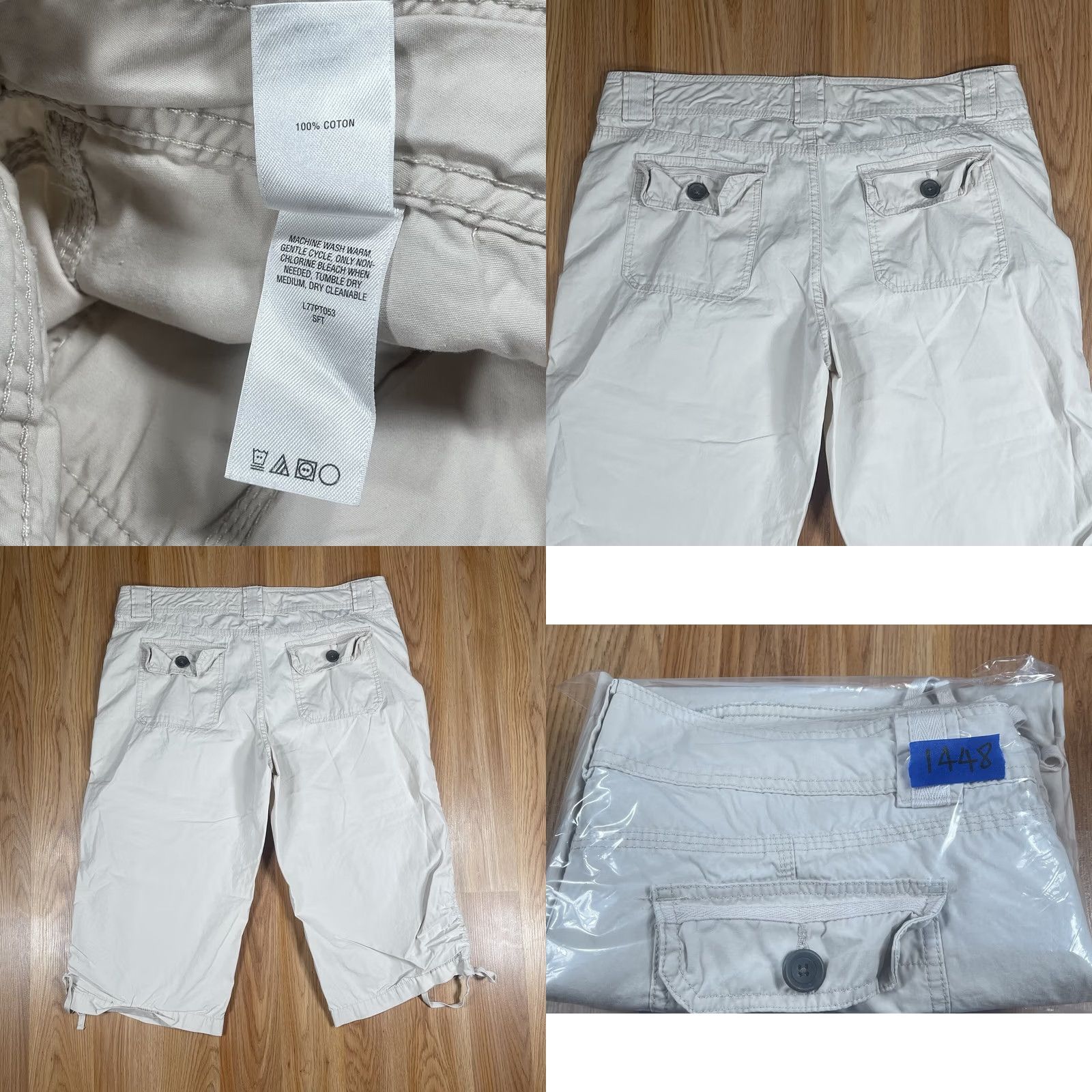 Vintage Cabela’s Casual Capri Womens Size 12 Chino Crop Pants Beige 100% Cotton (Regular) Mid Rise Belt Loops Inseam 17 in Cropped Leg Opening 9 in Size 34" / US 12 / IT 48 - 9 Thumbnail