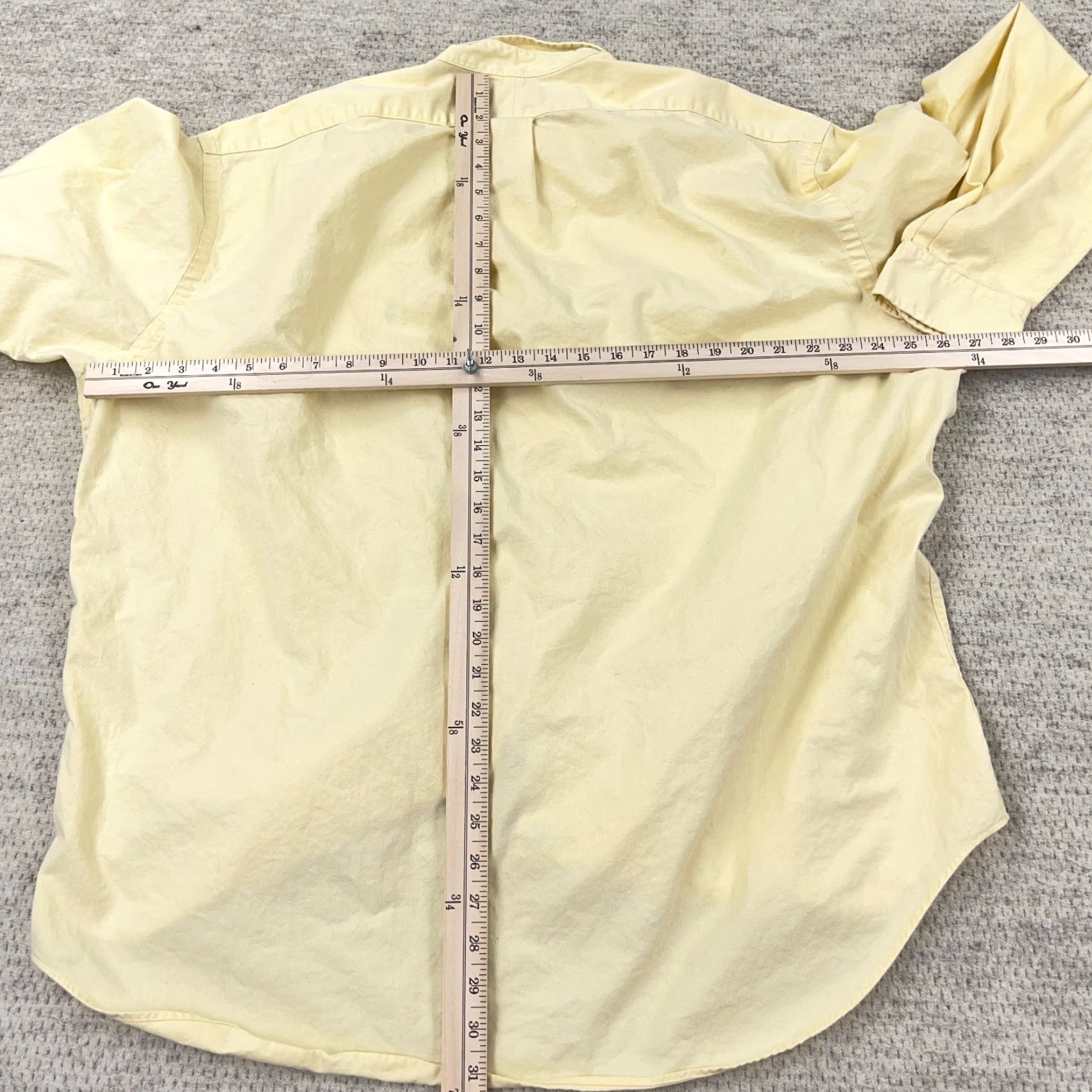 Ralph Lauren Ralph Lauren Button-Up Shirt Men XL Yellow Blaire Twill Pony Dress Adult Size 46R - 7 Thumbnail