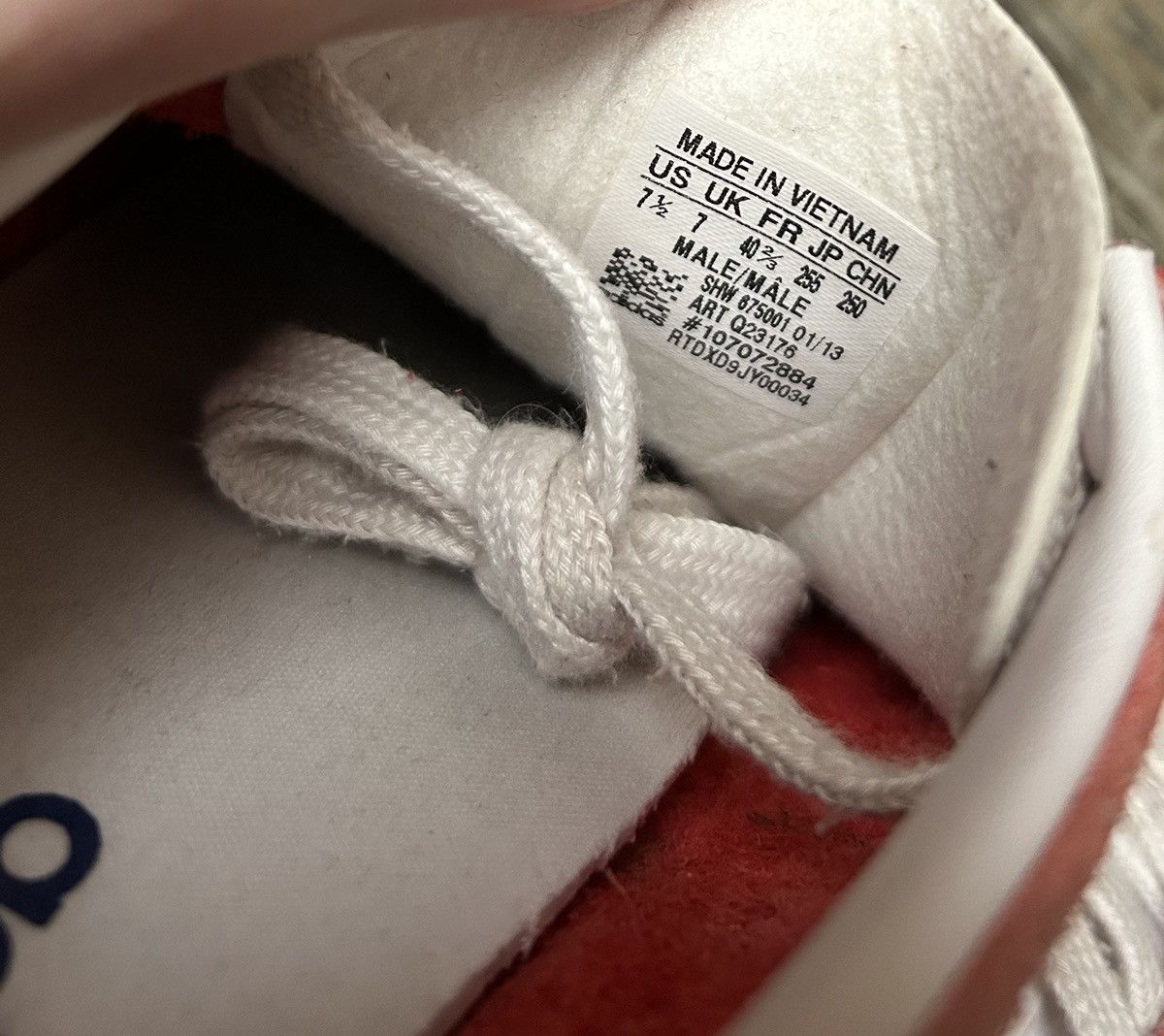 Adidas × Vintage Vintage Adidas Gazelle OG Red Suede Low-Top Trainers Size US 7.5 / EU 40-41 - 9 Thumbnail