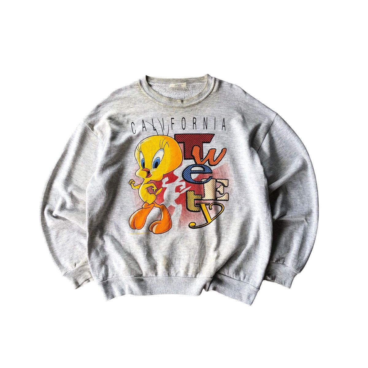 Cartoon Network × Velva Sheen × Vintage LOONEY TUNES Tweety 1993 Warner Bros Sweatshirt Size US L / EU 52-54 / 3 - 1 Thumbnail