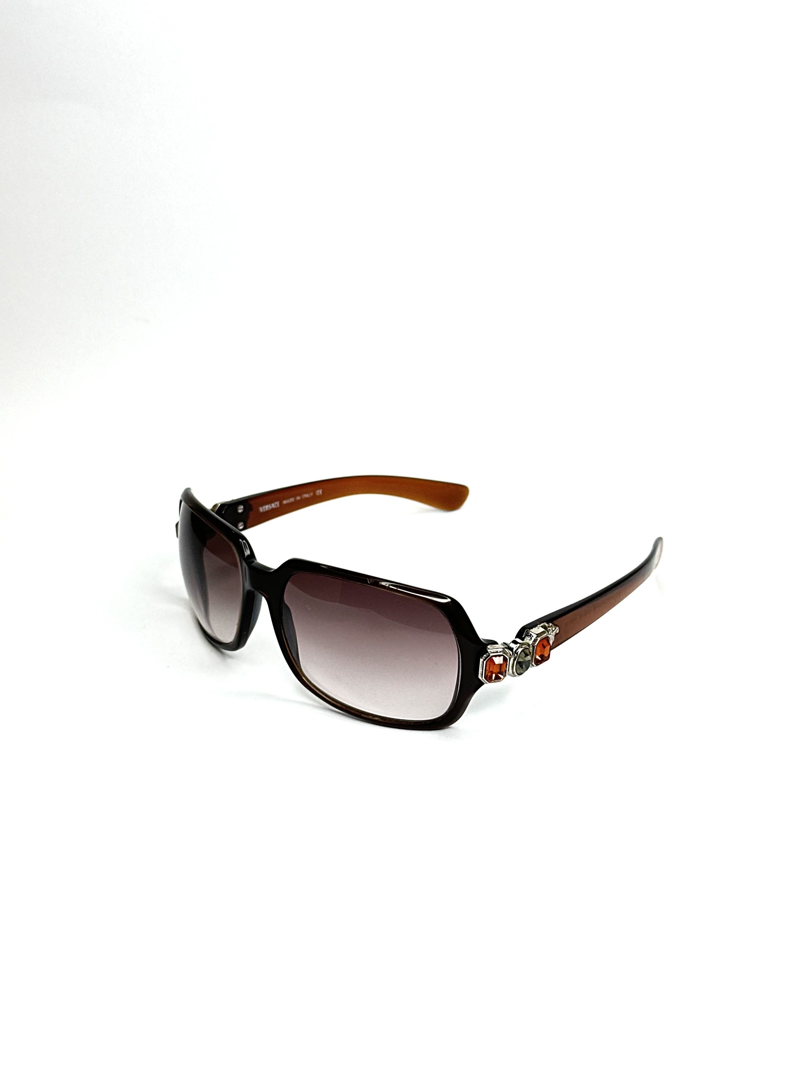 Versace Versace Big Stones Swarovski Square Rare Vintage Sunglasses Size ONE SIZE - 2 Thumbnail