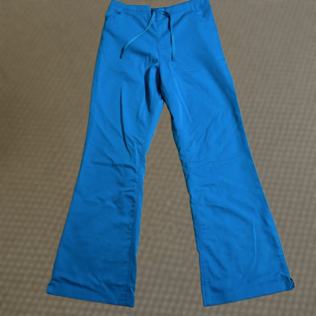 Carhartt Carhartt WorkFlex Scrub Pants Womens S Teal Drawstring Flare Leg Medical C51202 Size 28" / US 6 / IT 42 - 1 Thumbnail