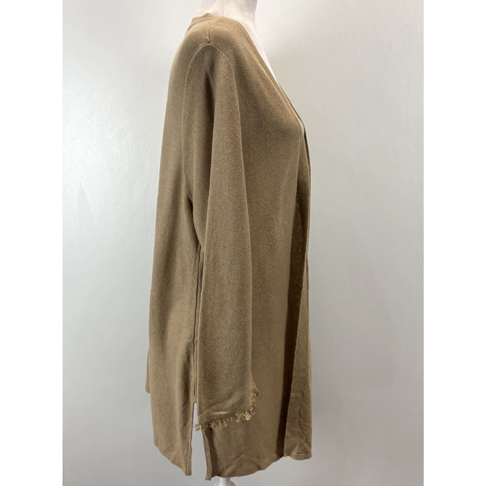 J. Jill J. Jill Linen Blend Cardigan Sweater Open Front Long Sleeve Women Size Large Brown Size L / US 10 / IT 46 - 4 Thumbnail