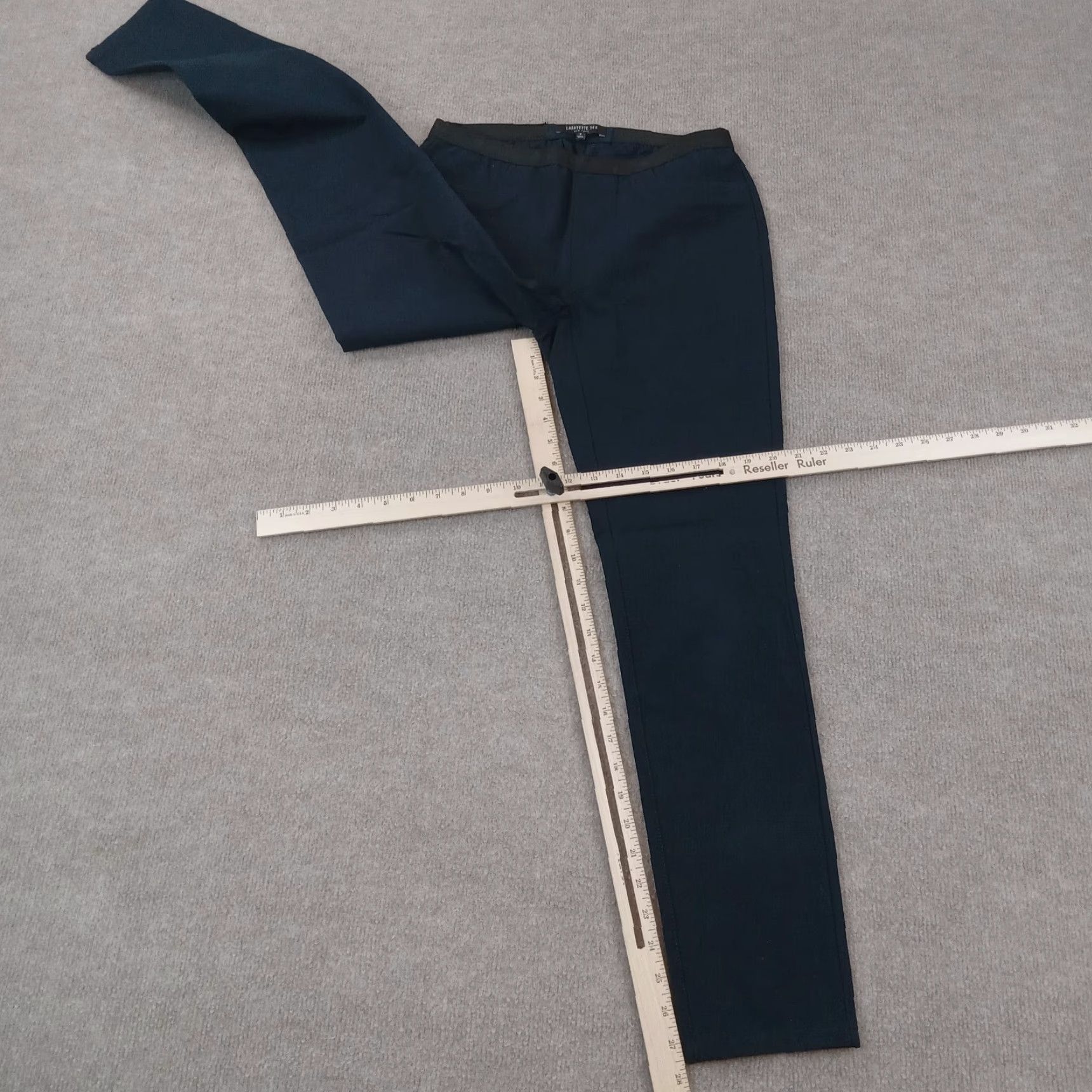 Vintage Lafayette 148 Blue Elastic Waist Stretch Ankle Pants Womens Small Size 28" / US 6 / IT 42 - 2 Thumbnail