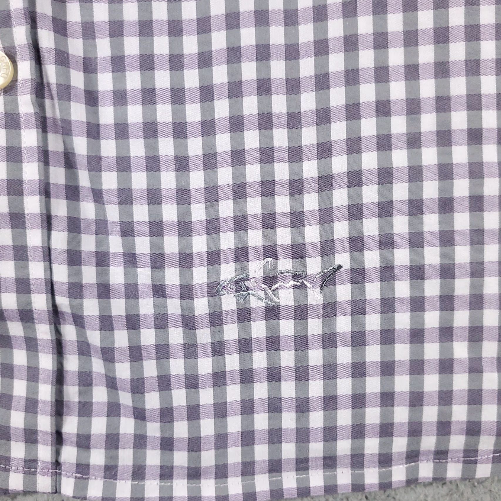Vintage Greg Norman Shirt Mens XL Purple Gray Check Button Up Long Sleeve Size US XL / EU 56 / 4 - 3 Thumbnail