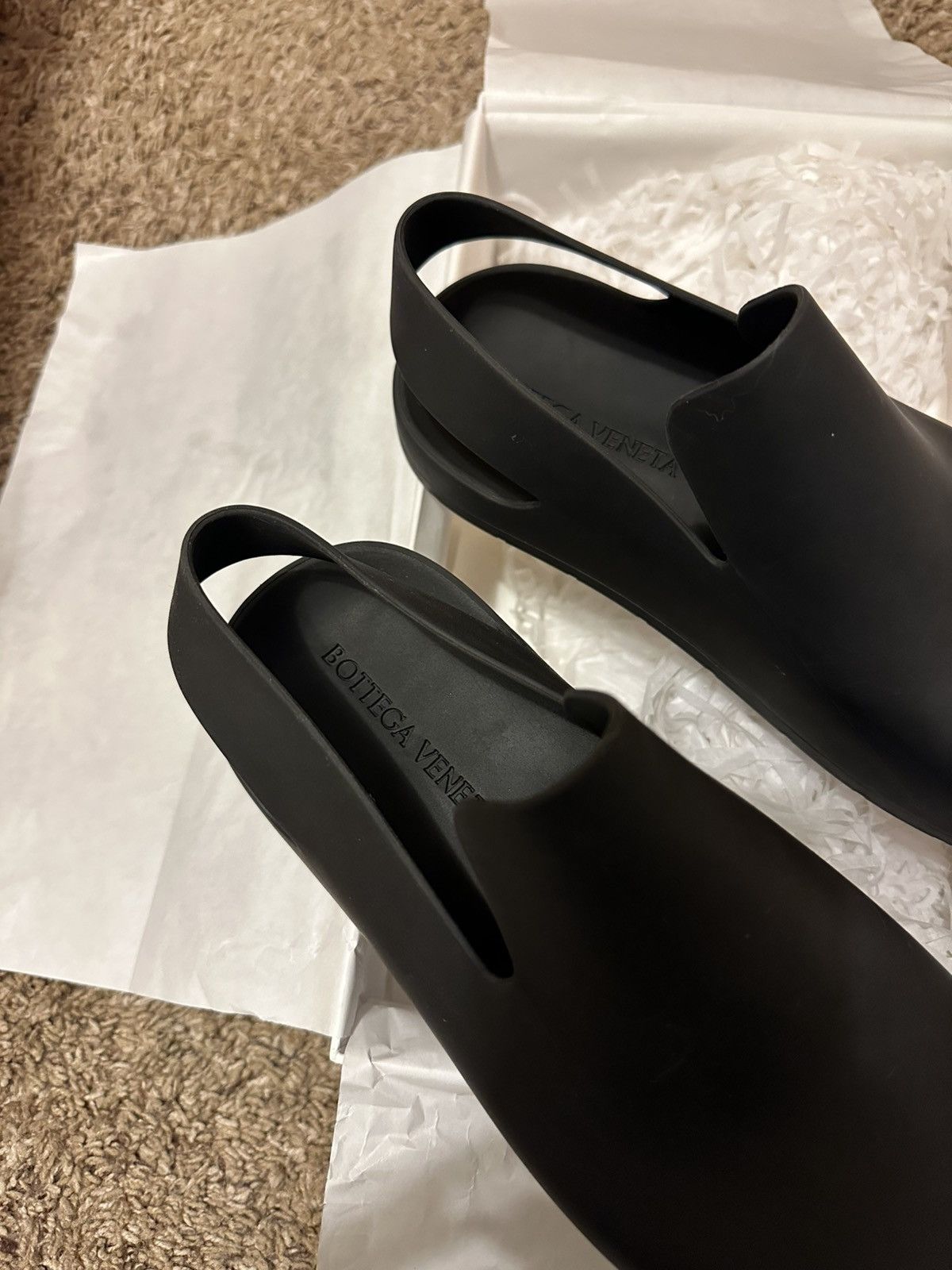Bottega Veneta BOTTEGA VENETA Black Puddle Sandal Loafers Size US 7 / EU 40 - 13 Thumbnail