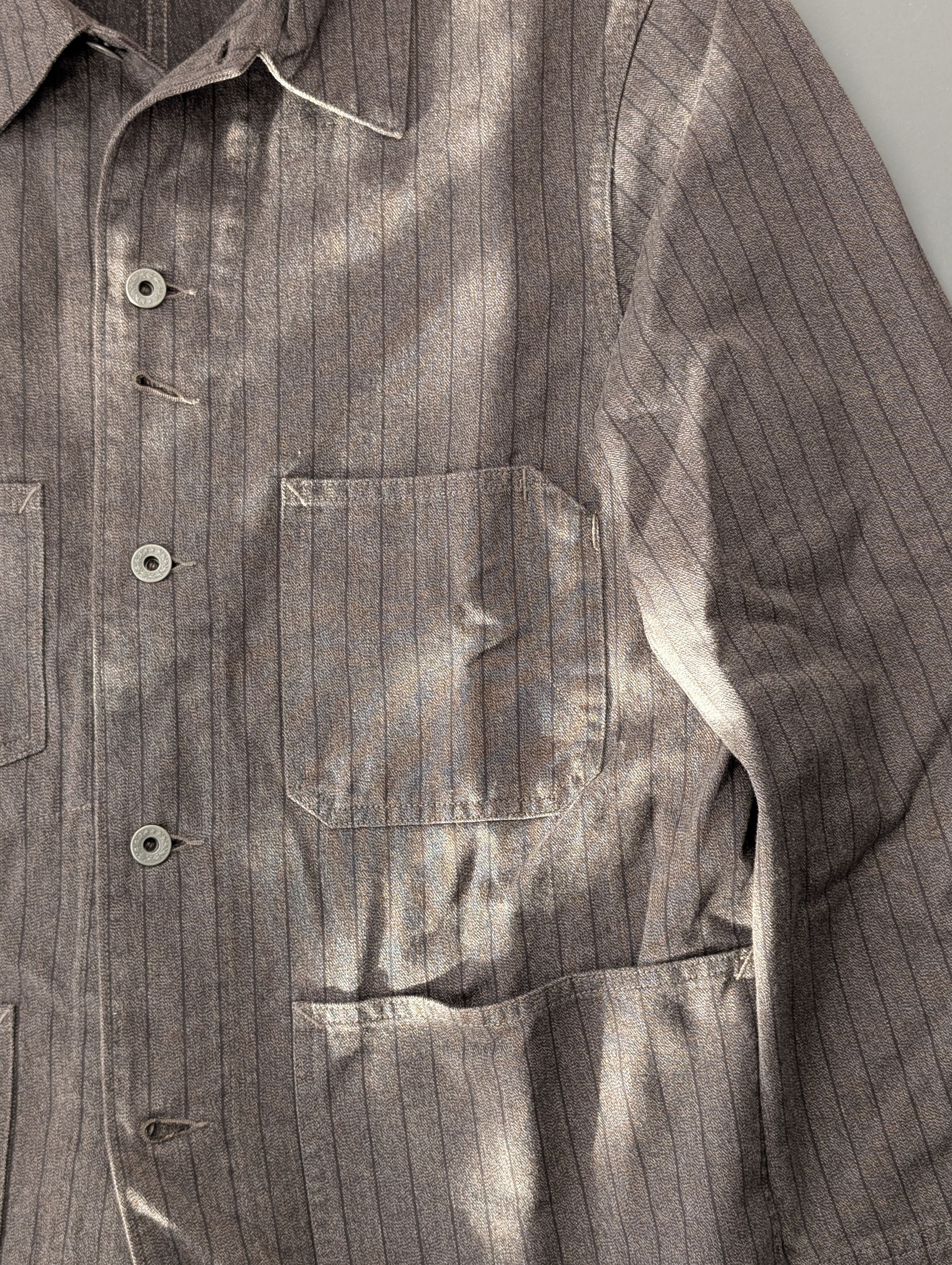 RRL Ralph Lauren Double RL Striped Jasper Twill Jacket Engineers Coat Size US M / EU 48-50 / 2 - 3 Thumbnail