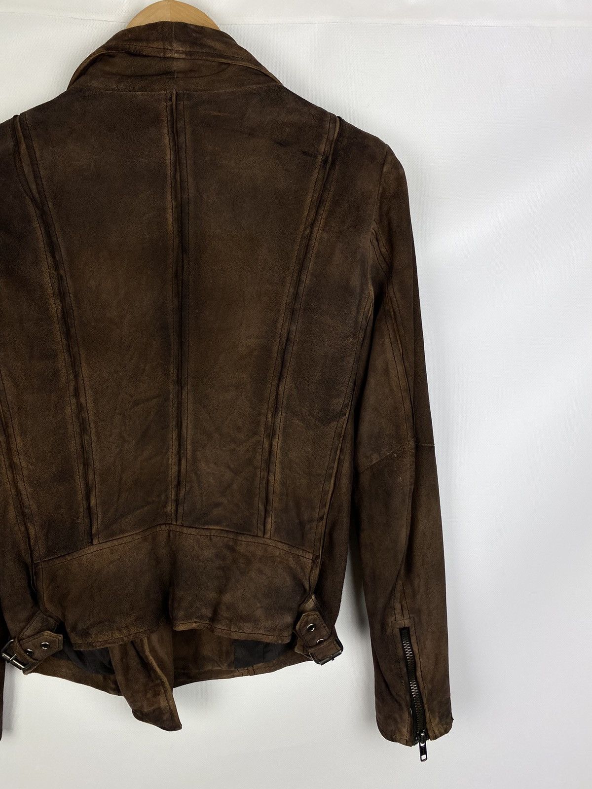 Designer × Muubaa Muubaa ladies goat suede avant-garde biker jacket Size M / US 6-8 / IT 42-44 - 17 Thumbnail