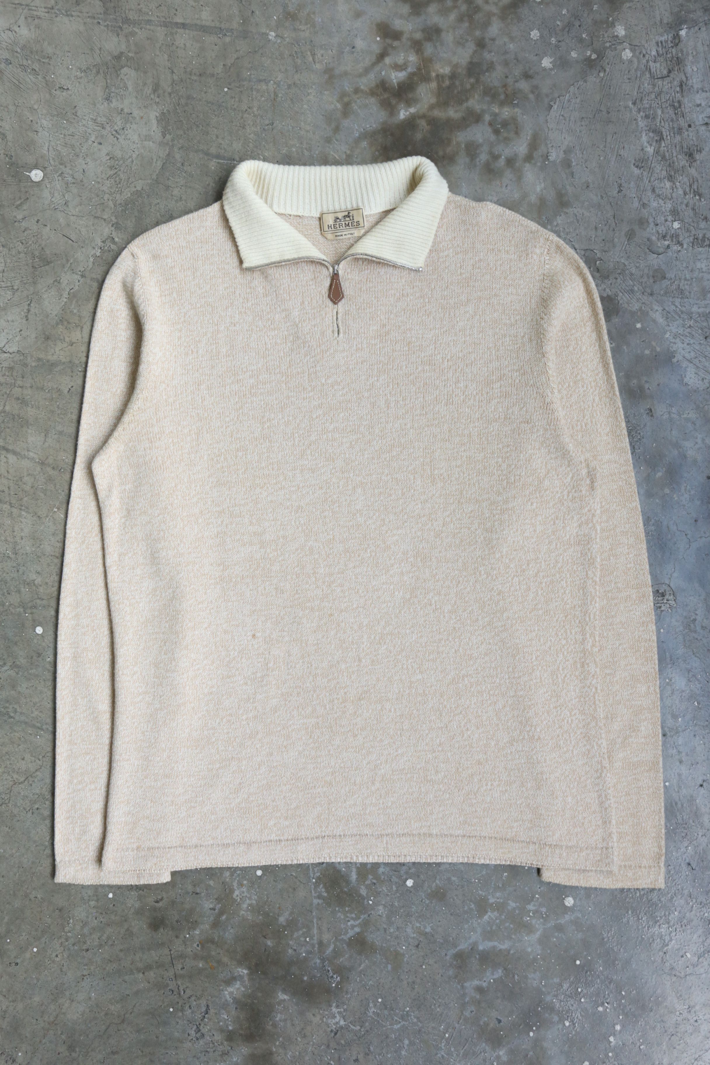 Hermes Hermes - Quarter-Zip Knit Sweater Size US L / EU 52-54 / 3 - 1 Thumbnail