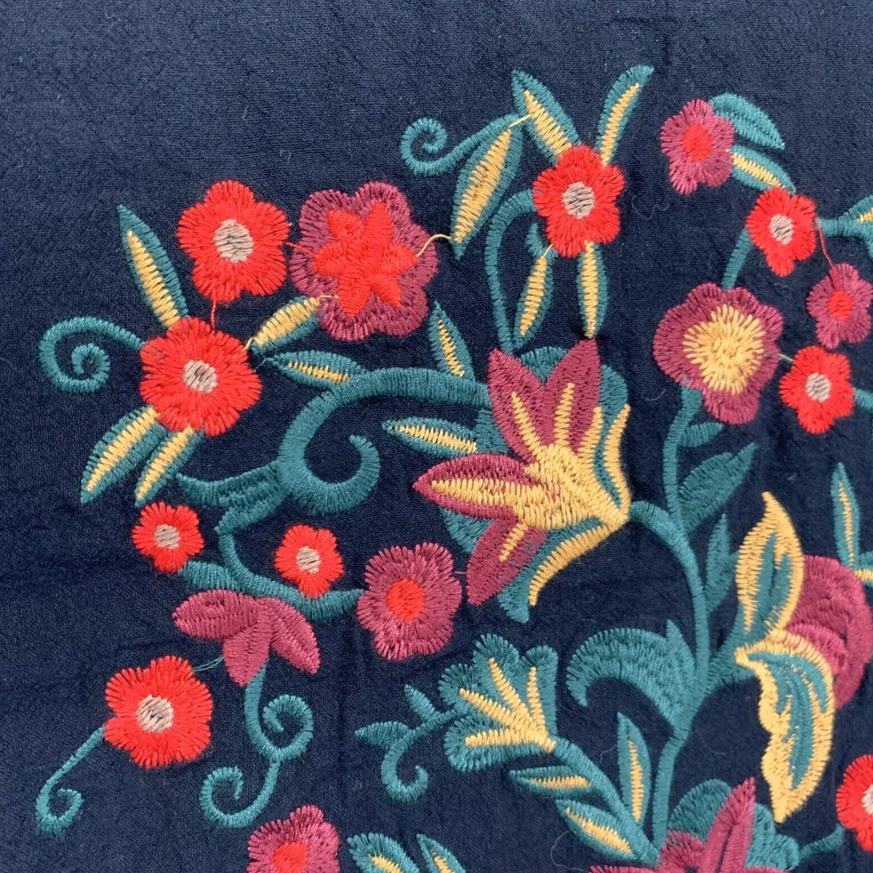 Vintage Vintage Zanzea Women's Tunic Top Short Sleeve Black Floral Embroidered Butterfly Bohemian 2XL Size XXL / US 16-18 / IT 52-54 - 7 Thumbnail