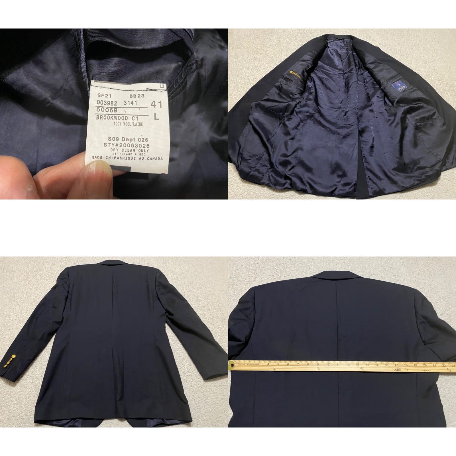 Brooks Brothers Brooks Brothers Blazer Mens Regular Two-Button Solid Blue Wool 41 Chest 42 Jacket Short Long Lists? Size 42R - 8 Thumbnail