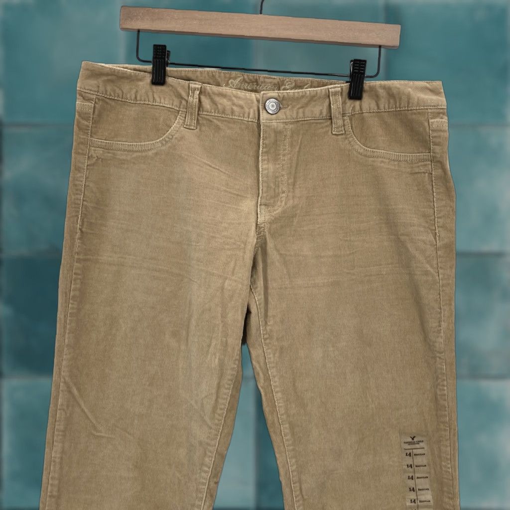 American Eagle Outfitters American Eagle Outfitters Pants Womens 14 Tan Stretch Corduroy Jegging Casual Preppy City Size 36" / US 14 / IT 50 - 1 Thumbnail