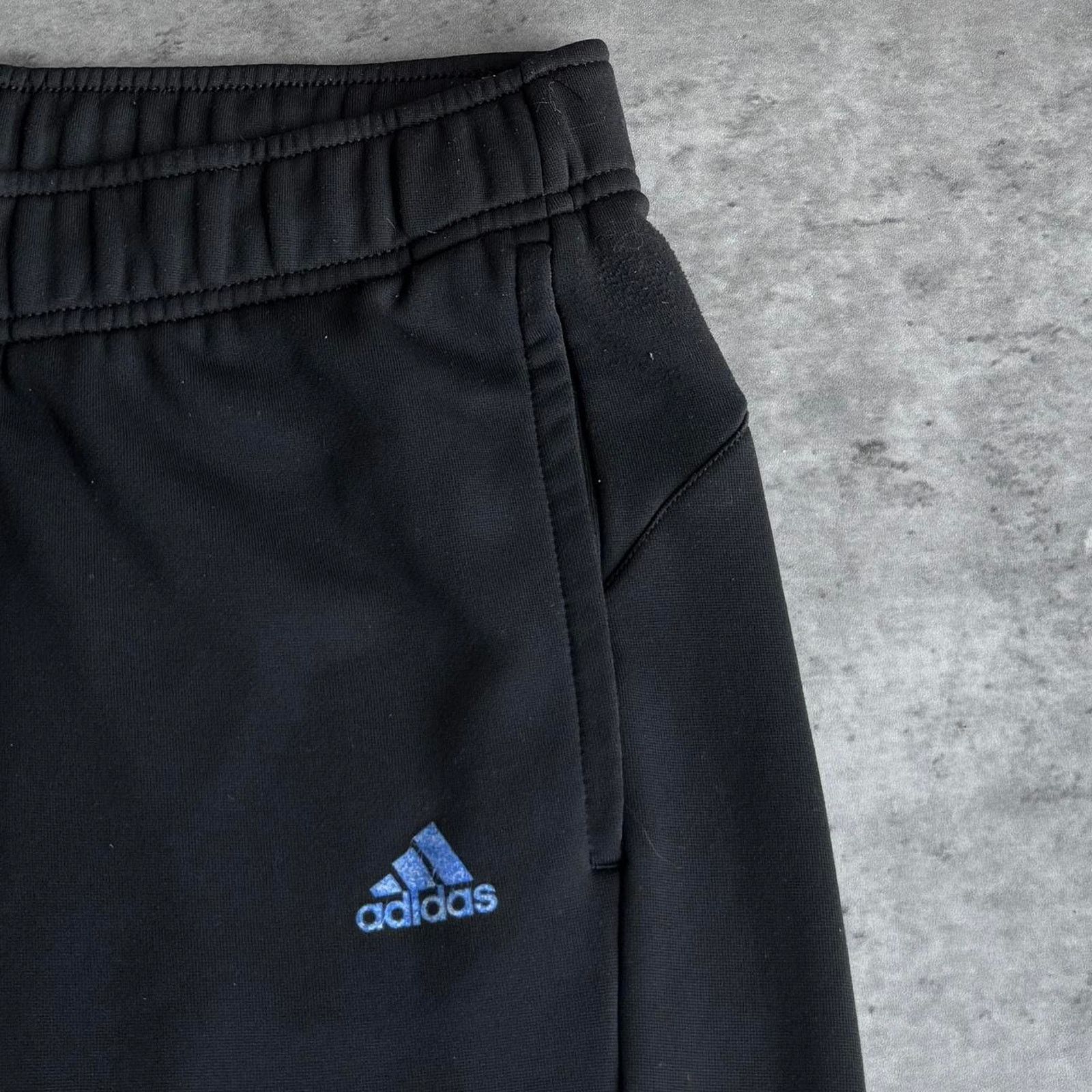 Adidas × Vintage Vintage Y2K Adidas Black & Blue Embroidered Opium Sweatpants Size 34" / US 12 / IT 48 - 3 Thumbnail