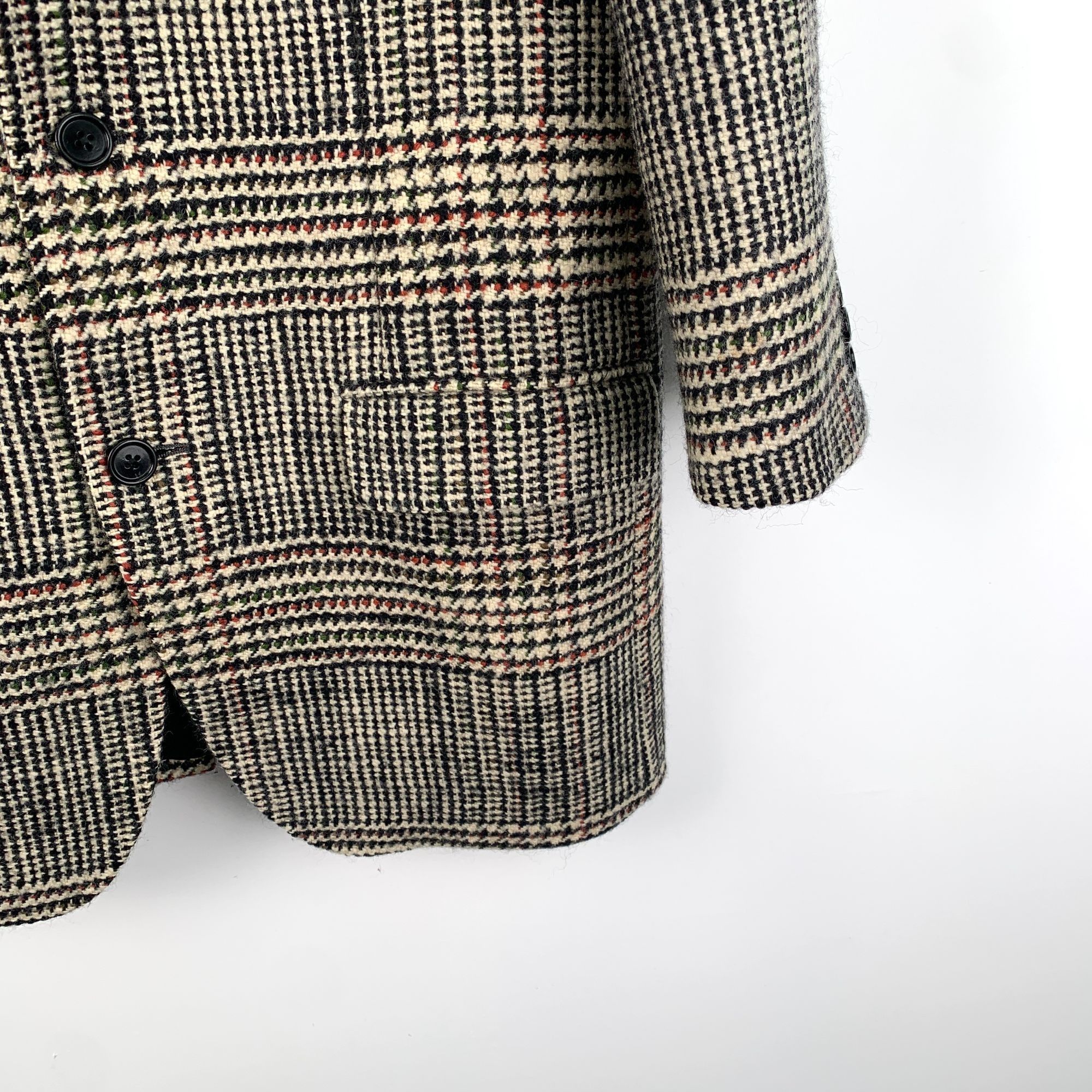 Celine Celine Grey Checkered Wool Lapel Single-Breasted Long-Sleeve Size XS / US 0-2 / IT 36-38 - 5 Thumbnail