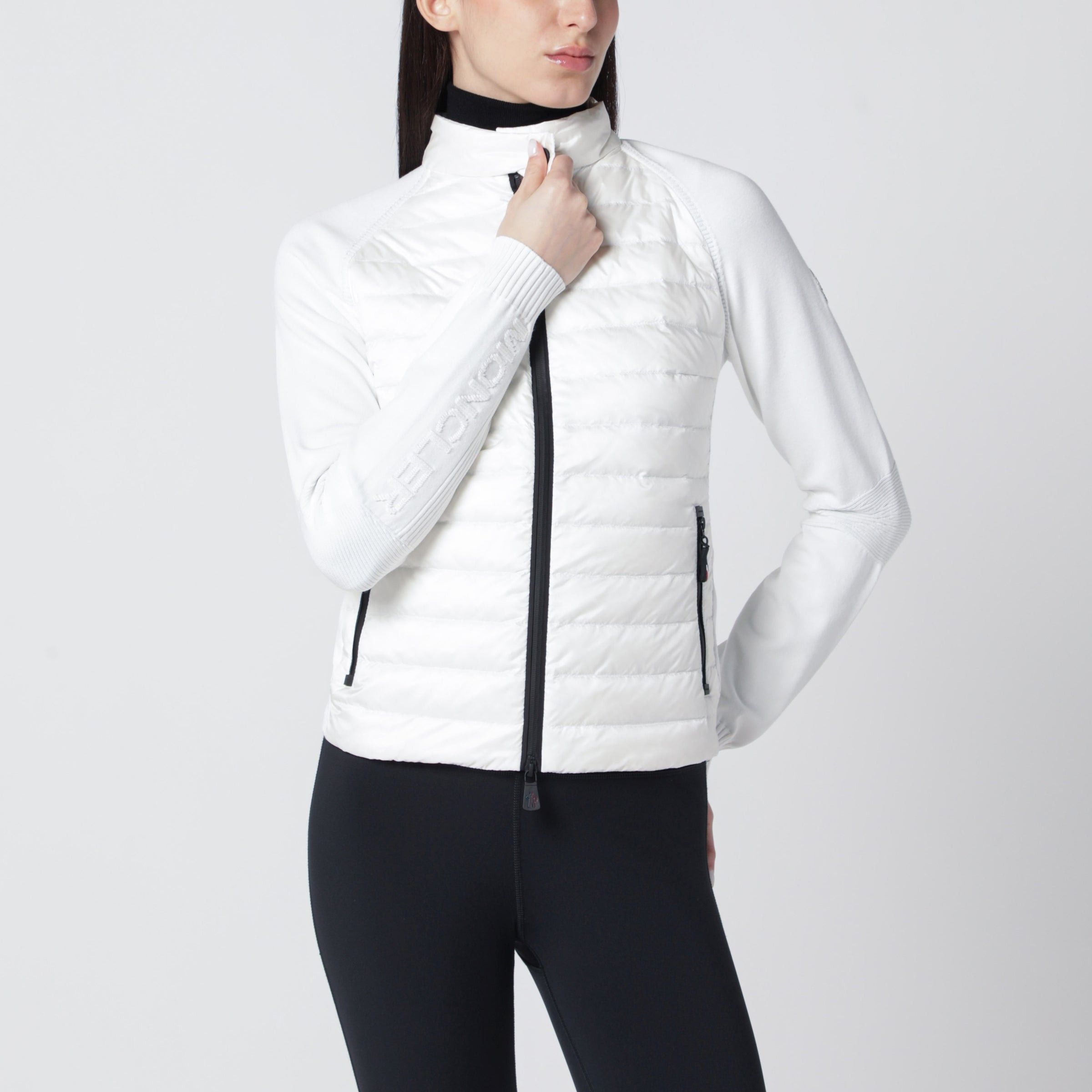Moncler Grenoble Moncler Grenoble White Day-Namic Padded Cardigan Size L / US 10 / IT 46 - 1 Thumbnail