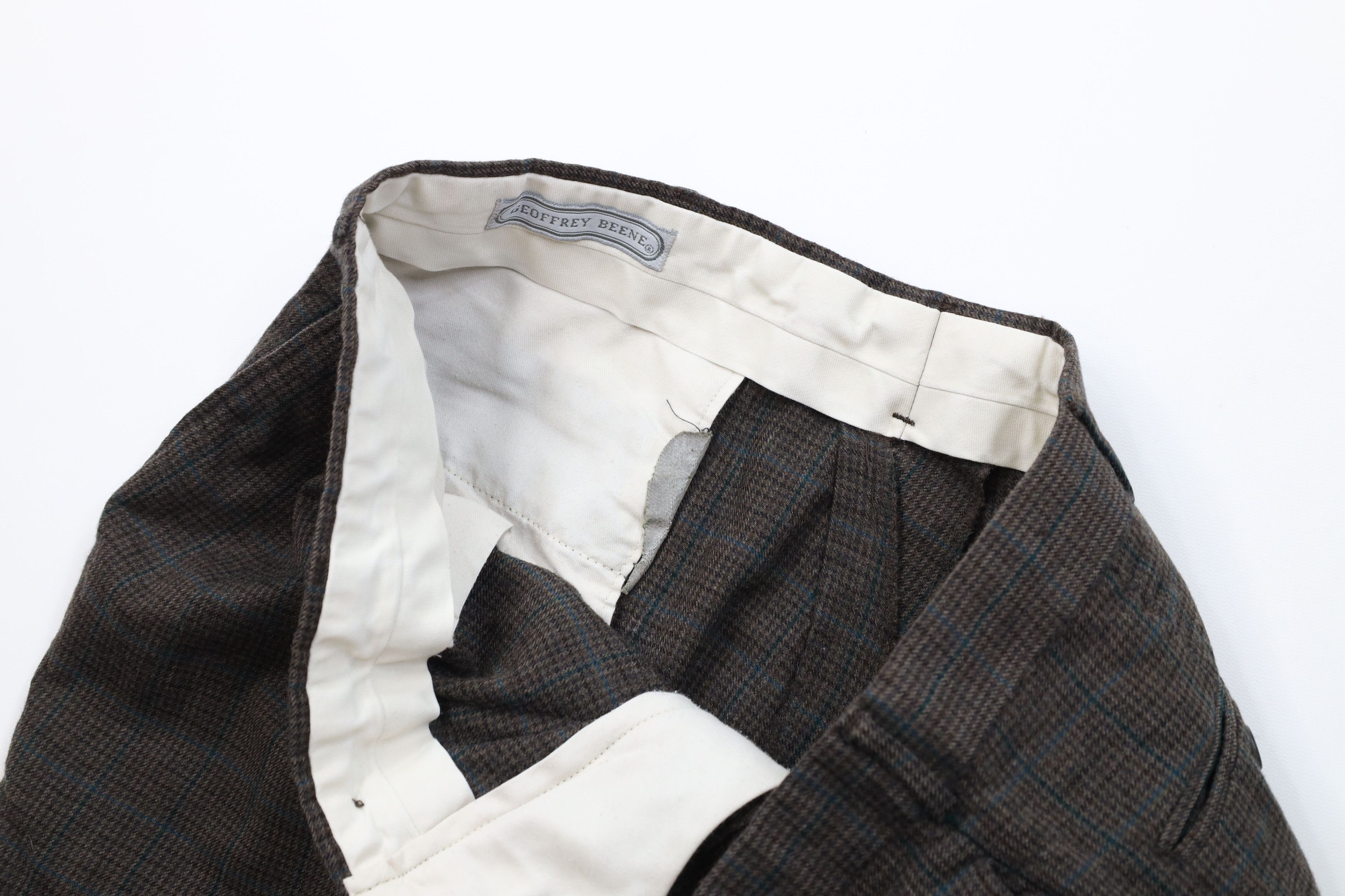 Vintage Vintage 90s Streetwear Wool Houndstooth Plaid Chino Pants Size US 36 / EU 52 - 7 Thumbnail