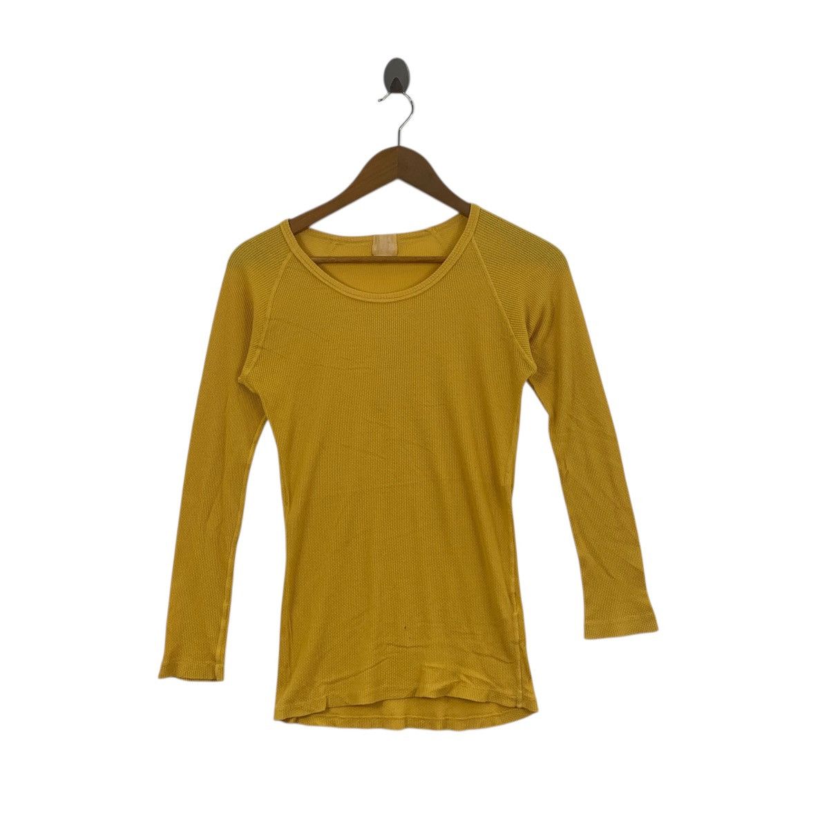 Other Vintage RNA JAPAN PUNK Slim Fit Yellow Plain Tee Shirt Top Size XS / US 0-2 / IT 36-38 - 1 Thumbnail