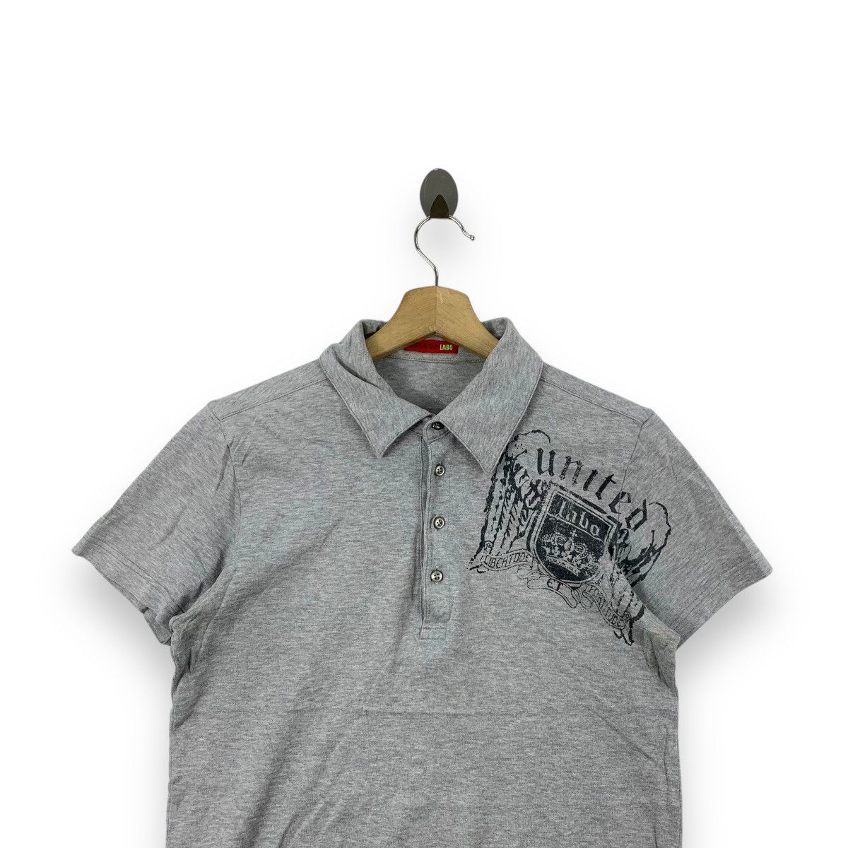 Japanese Brand MUJI LABO JAPAN Crest Logo Designer Polo Tee Shirt Top Size S / US 4 / IT 40 - 2 Thumbnail