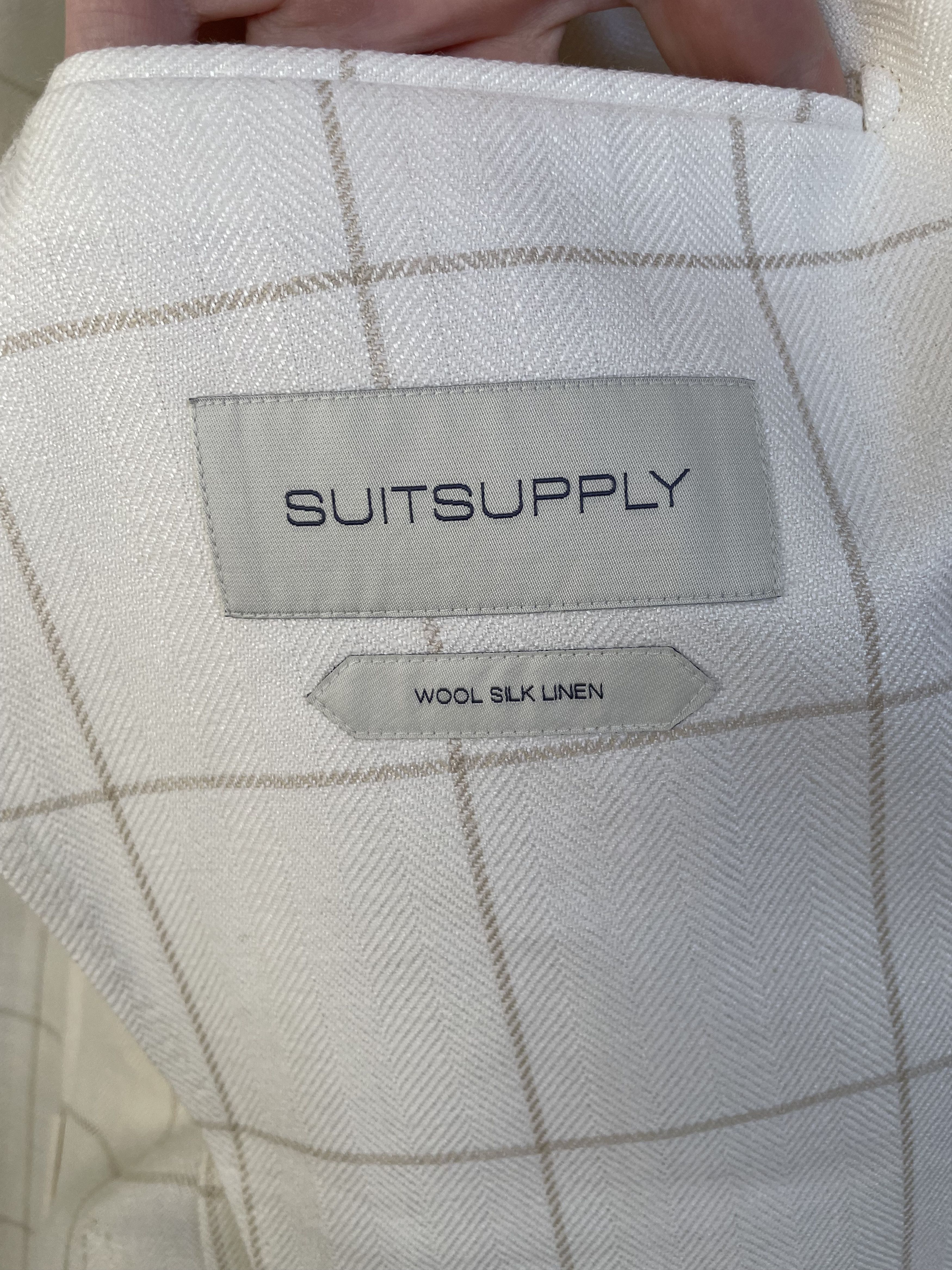 Suitsupply NWT Suitsupply cream overchecked jacket, size 38R\EU48 Size 38R - 4 Thumbnail
