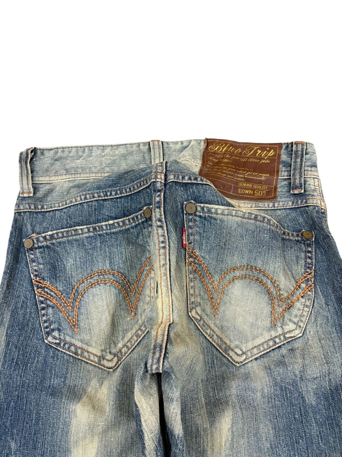 Edwin Vintage Japanese Edwin Blue Trip Smoky Mud Wash Loose Jeans Size US 28 / EU 44 - 8 Thumbnail