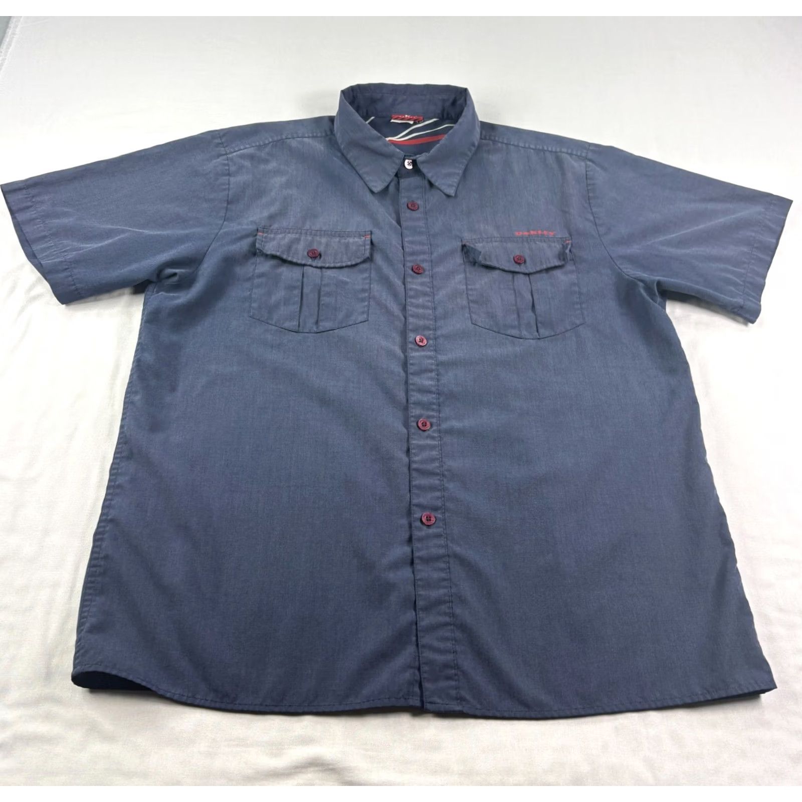 Oakley VINTAGE Oakley Shirt Mens Large Blue Button Up Skater Camp Y2K Streetwear Size US L / EU 52-54 / 3 - 2 Thumbnail
