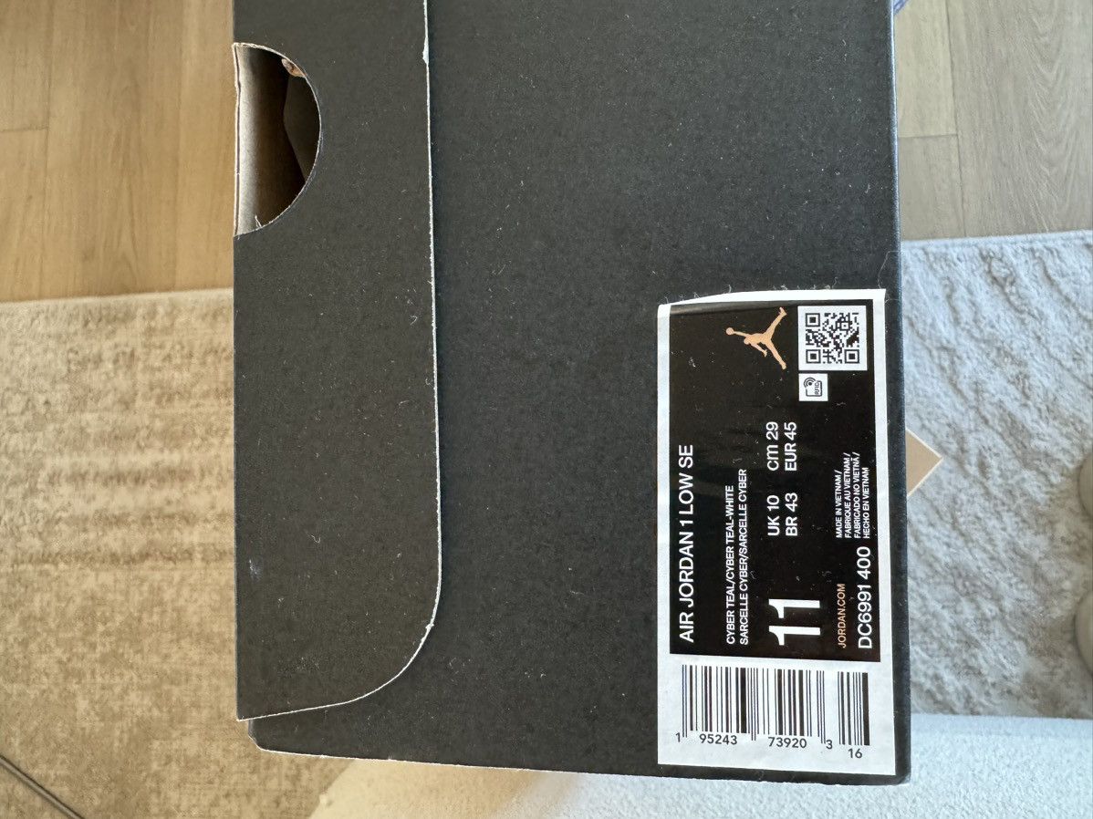 Jordan Brand Air Jordan 1 Low SE ‘Cyber Teal’ Size US 11 / EU 44 - 6 Thumbnail